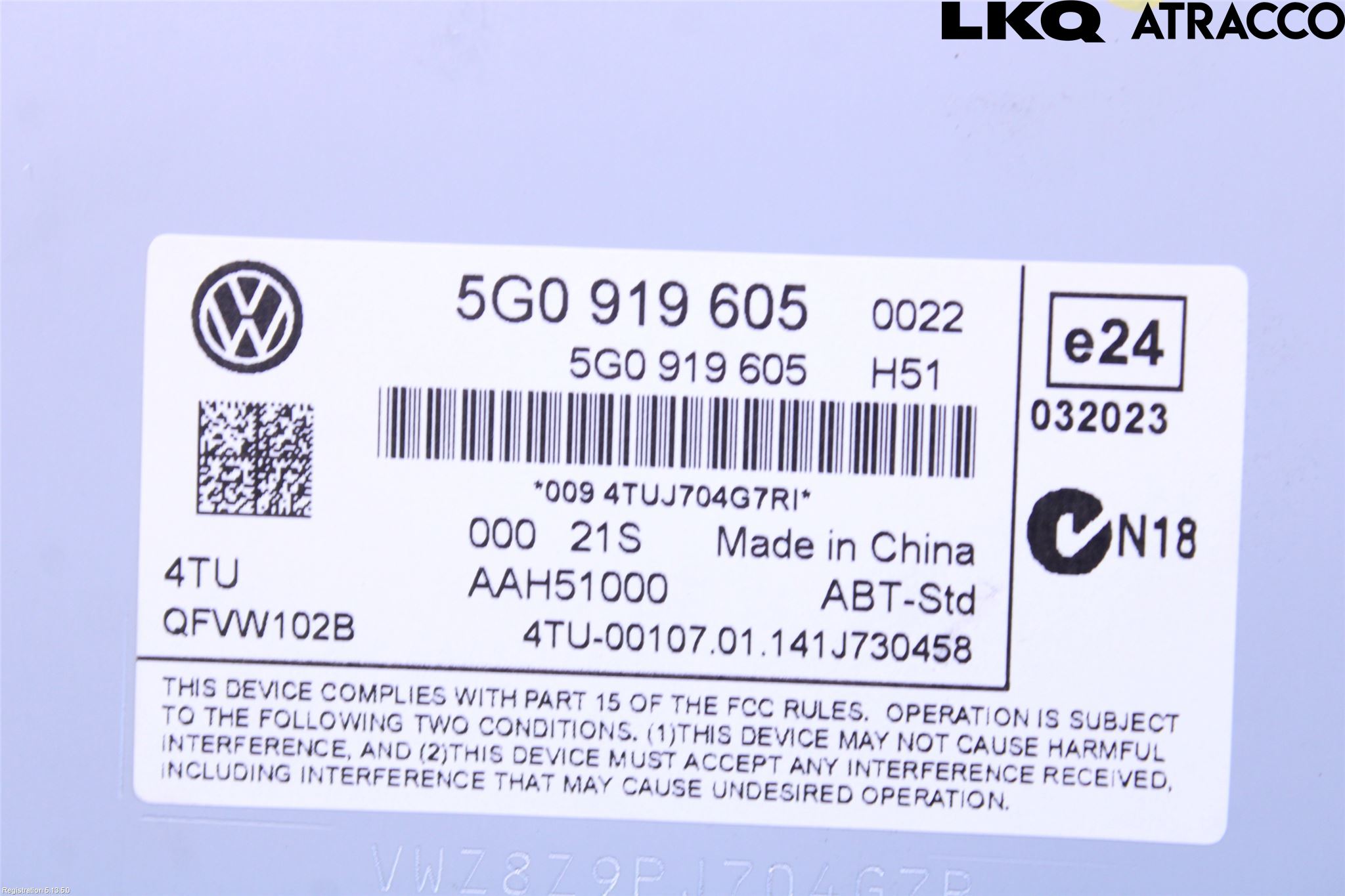 Volkswagen VW GOLF / E-GOLF VII 13-20 Stereo Radio Med Cd
