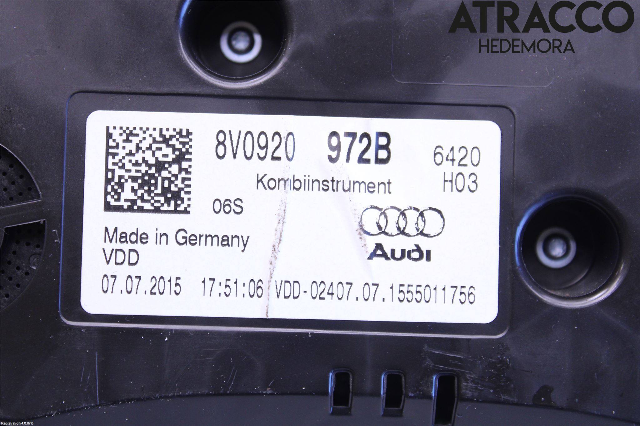 Audi A3/S3 8V 13-20 Instr Kombinert