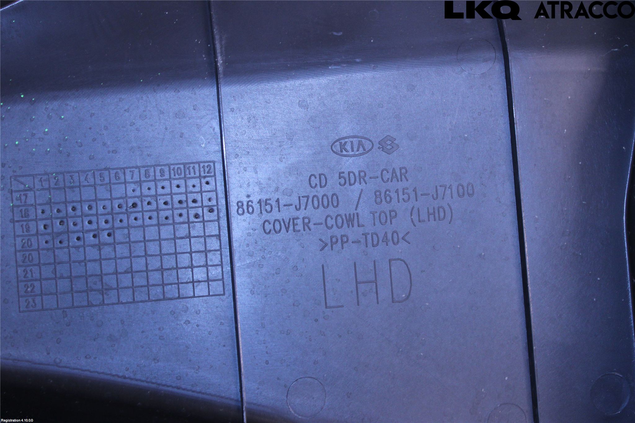 Kia CEED/CEED SW 19- Visker Deksel-Grill-Under Frr