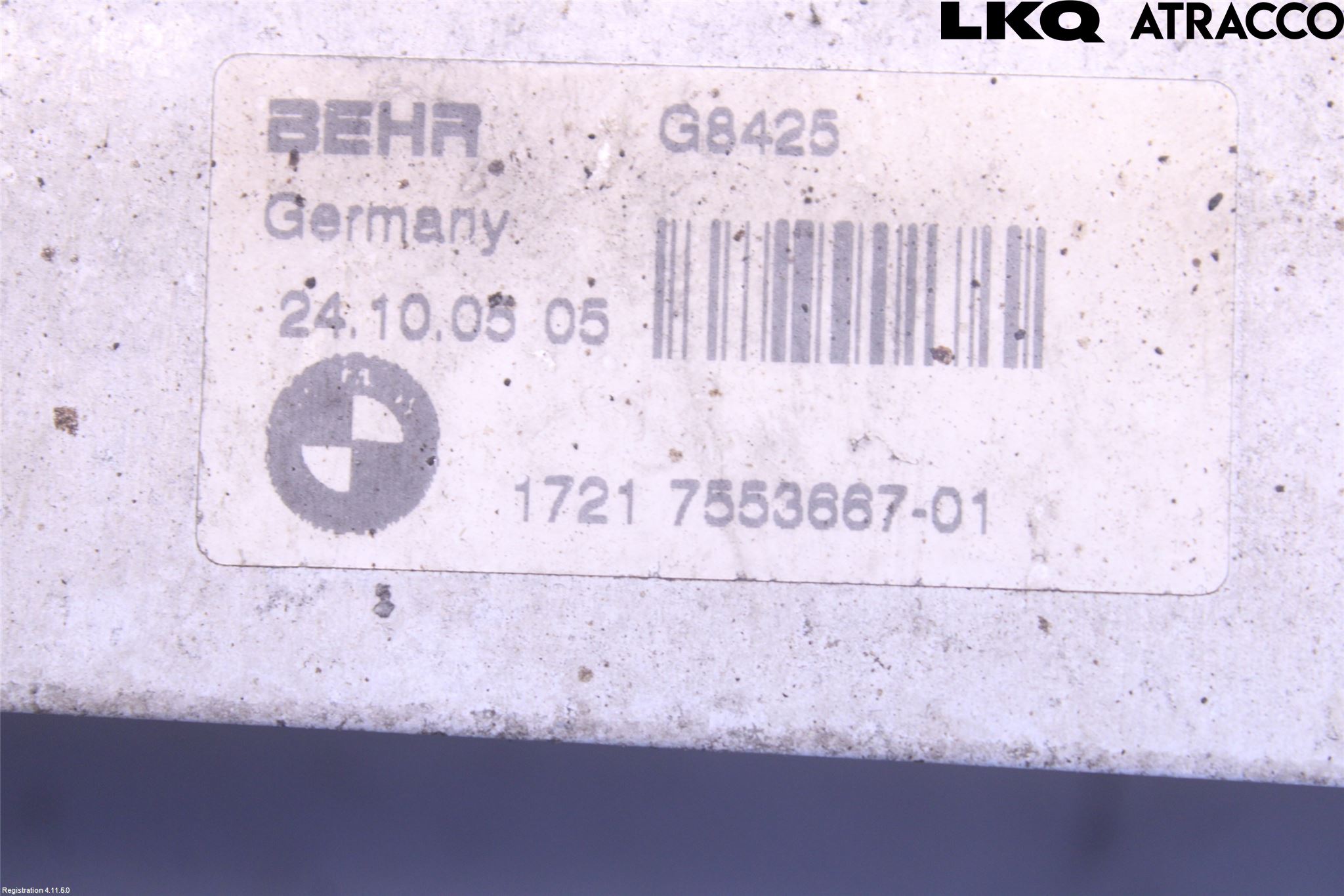 BMW 7 E65/66    00-08 Radiator Oljekjøler Motor