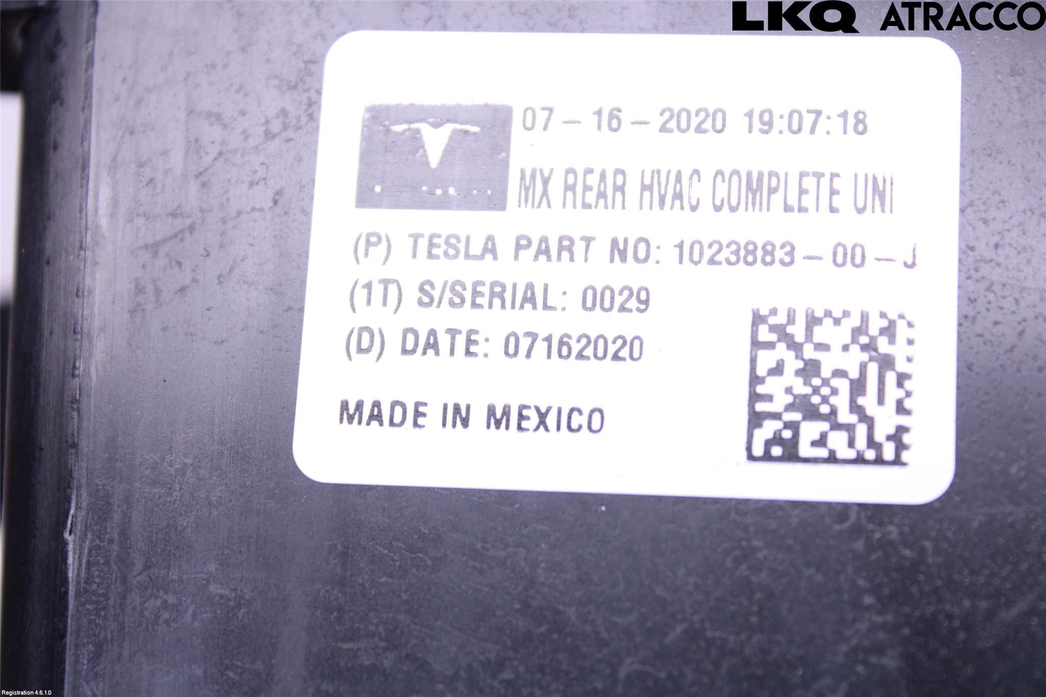 Tesla MODEL X 16- Varmeapparat Register Komplett