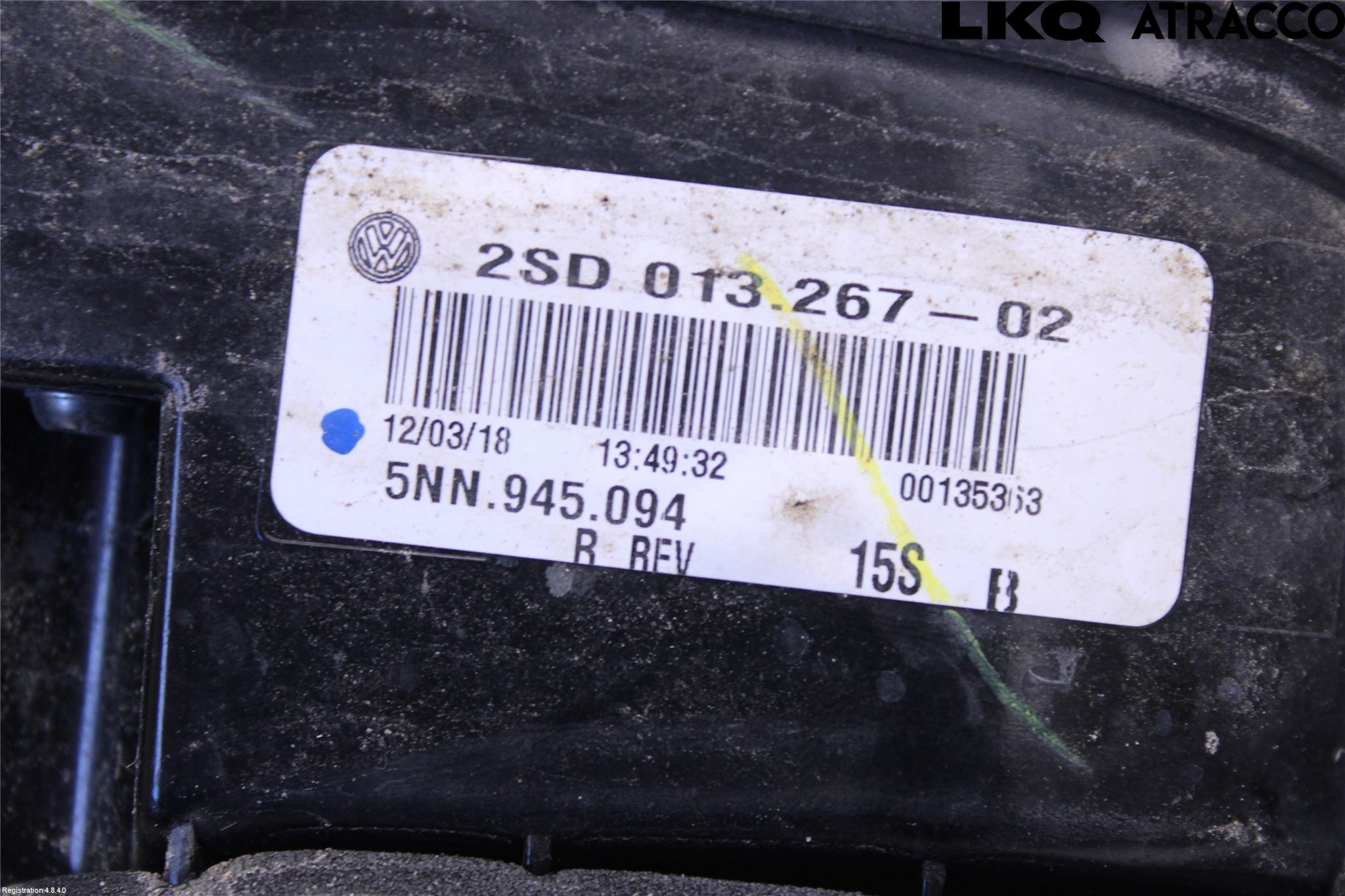 Volkswagen VW TIGUAN 16-24 Baklykt Høyre  På Luke(Indre)