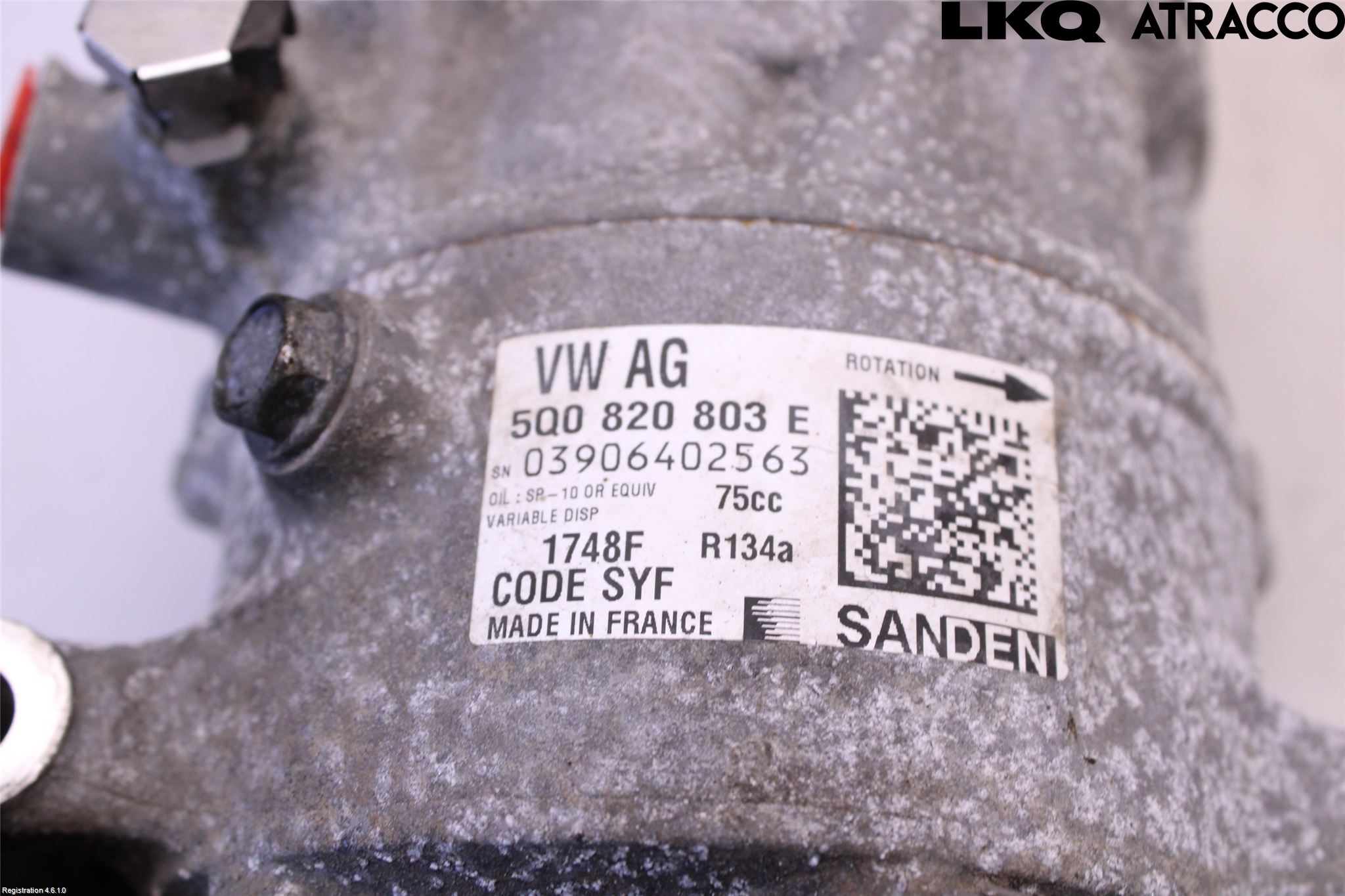 Volkswagen VW GOLF / E-GOLF VII 13-20 Varme Ac Kompressor