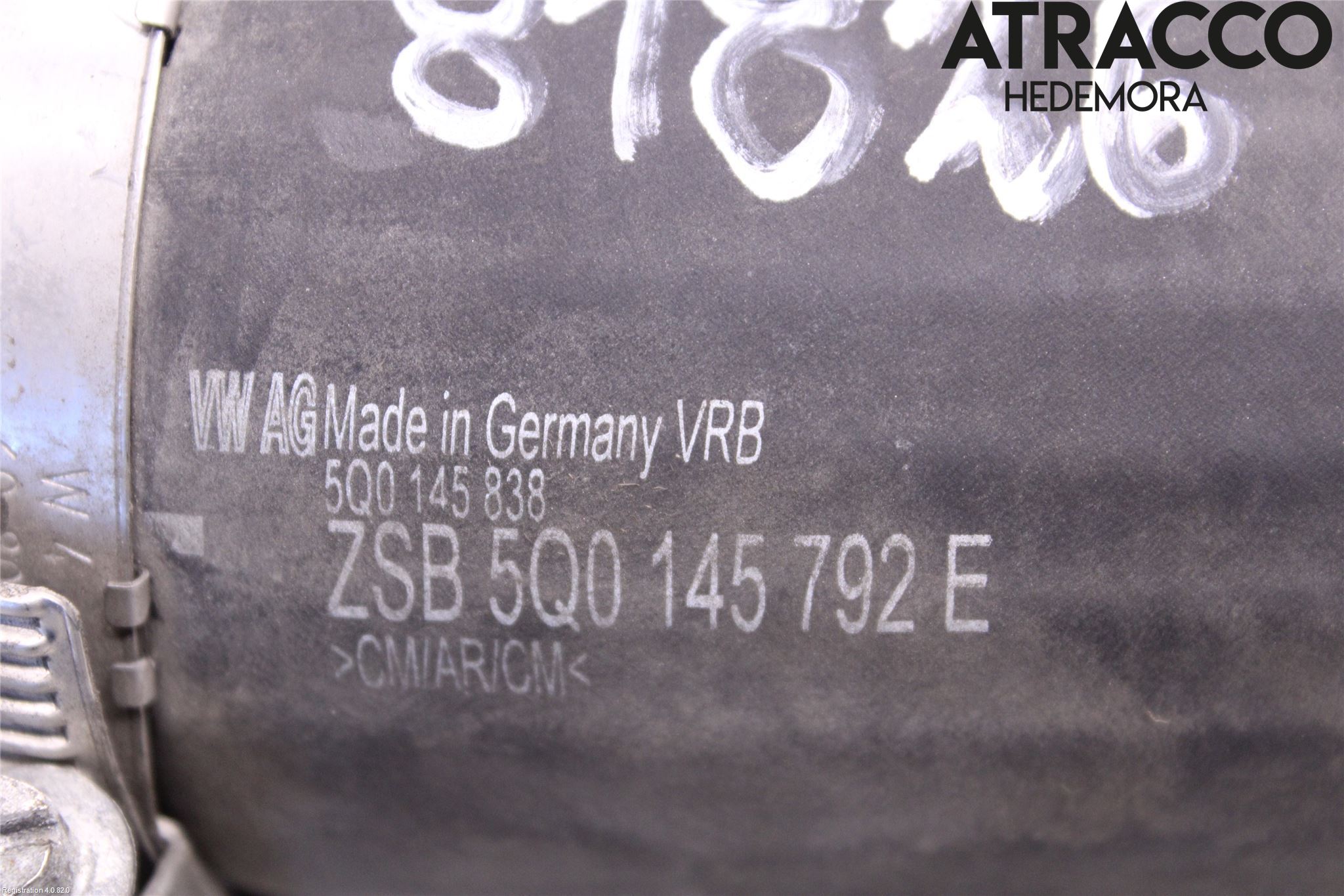 Volkswagen VW GOLF / E-GOLF VII 13-20 Intercooler Rør-Slange