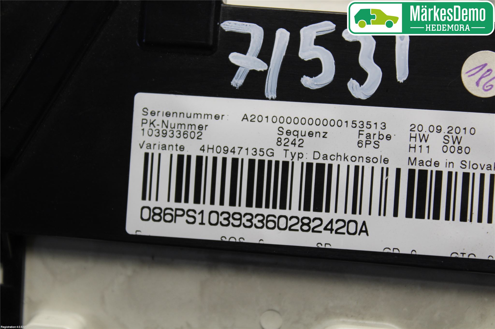 Audi A8/S8 4H 10-17 Innr Taklys