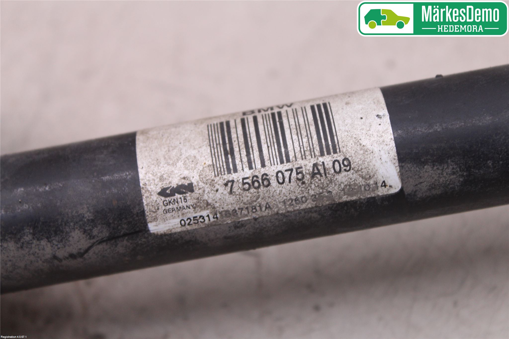 BMW 5 GT F07 09-17 Drivaksel Bak Kompl Venstre