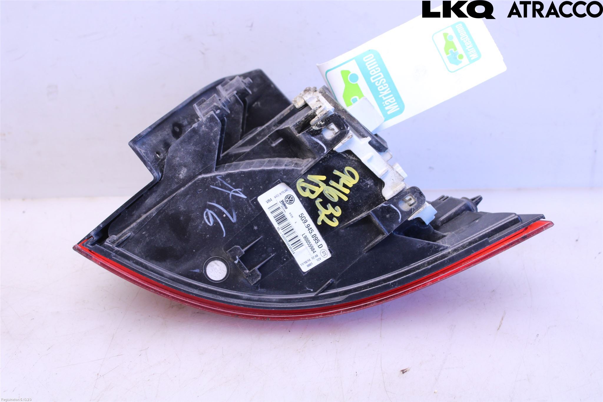 Volkswagen VW GOLF / E-GOLF VII 13-20 Baklykt Venstre