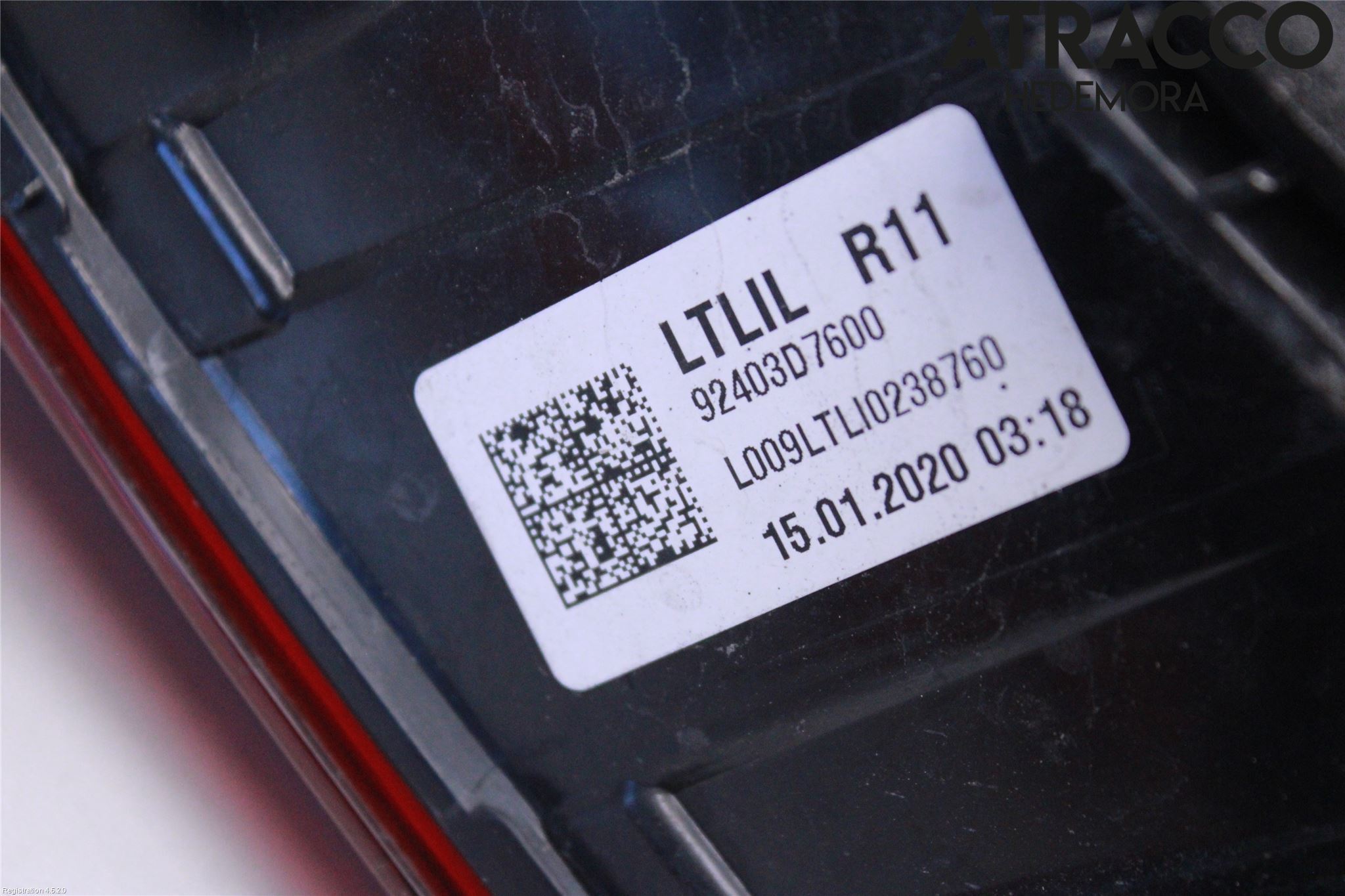 Hyundai TUCSON 05- Baklykt Venstre  På Luke(Indre