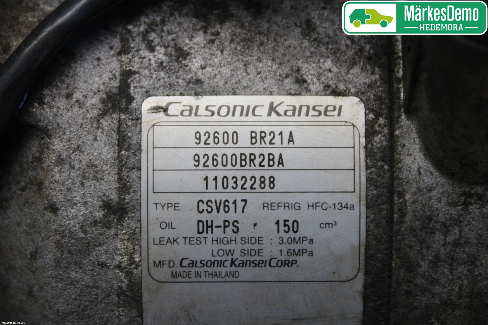 Nissan QASHQAI 10-14 Varme Ac Kompressor