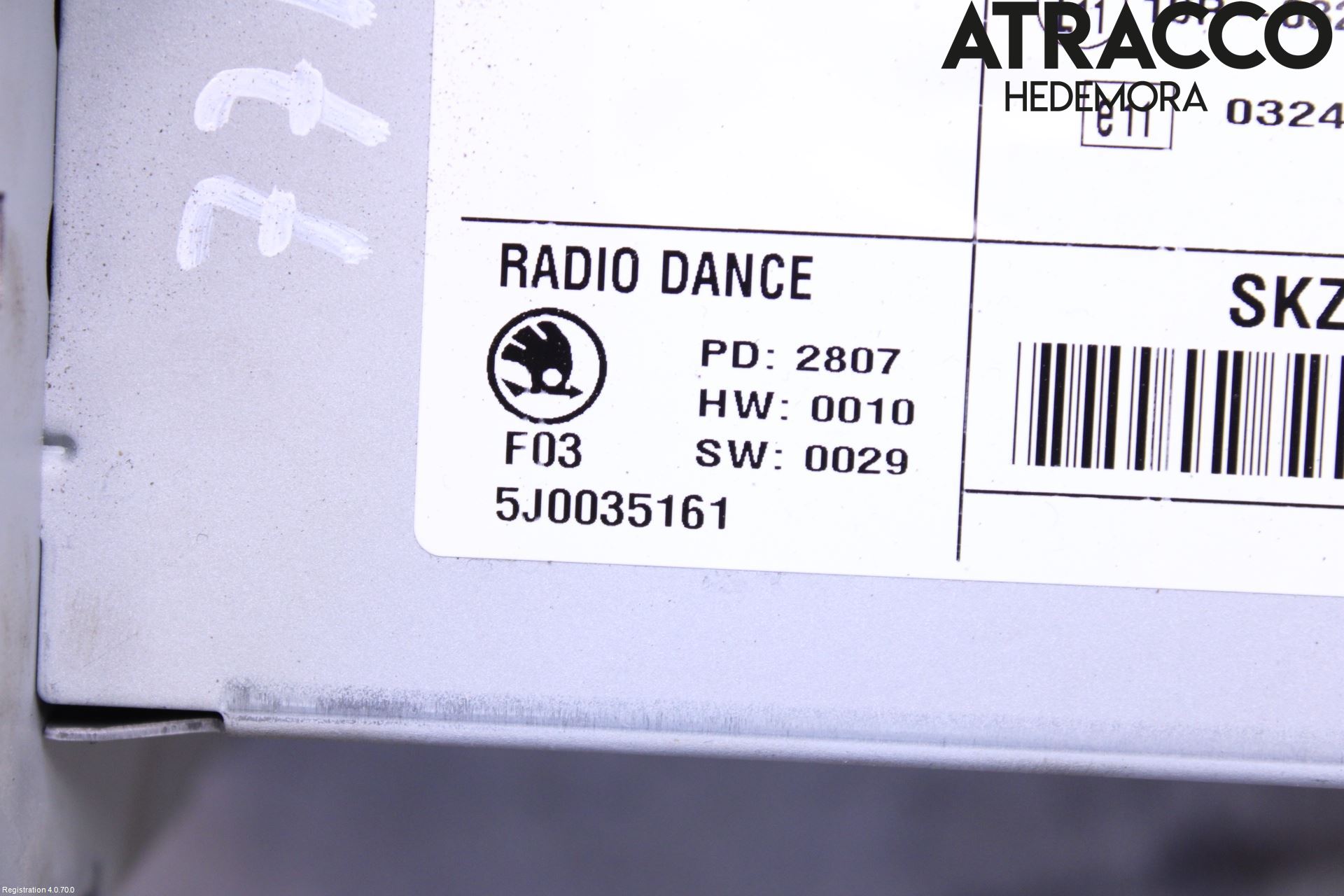 Skoda FABIA 07-14 Stereo Radio Med Cd