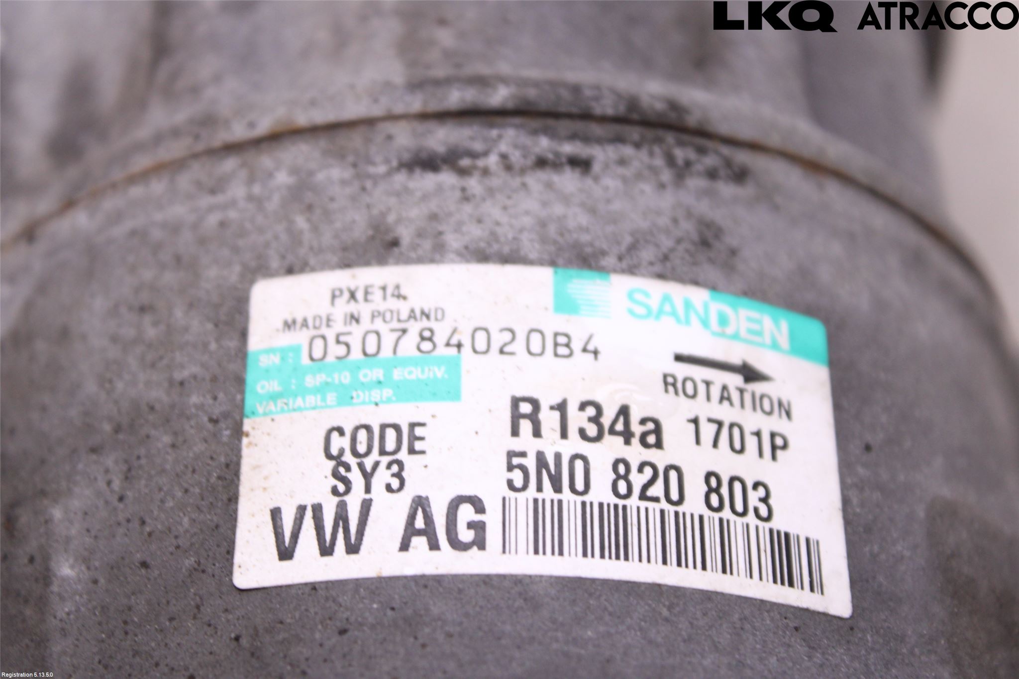Volkswagen VW PASSAT 05-11 Varme Ac Kompressor