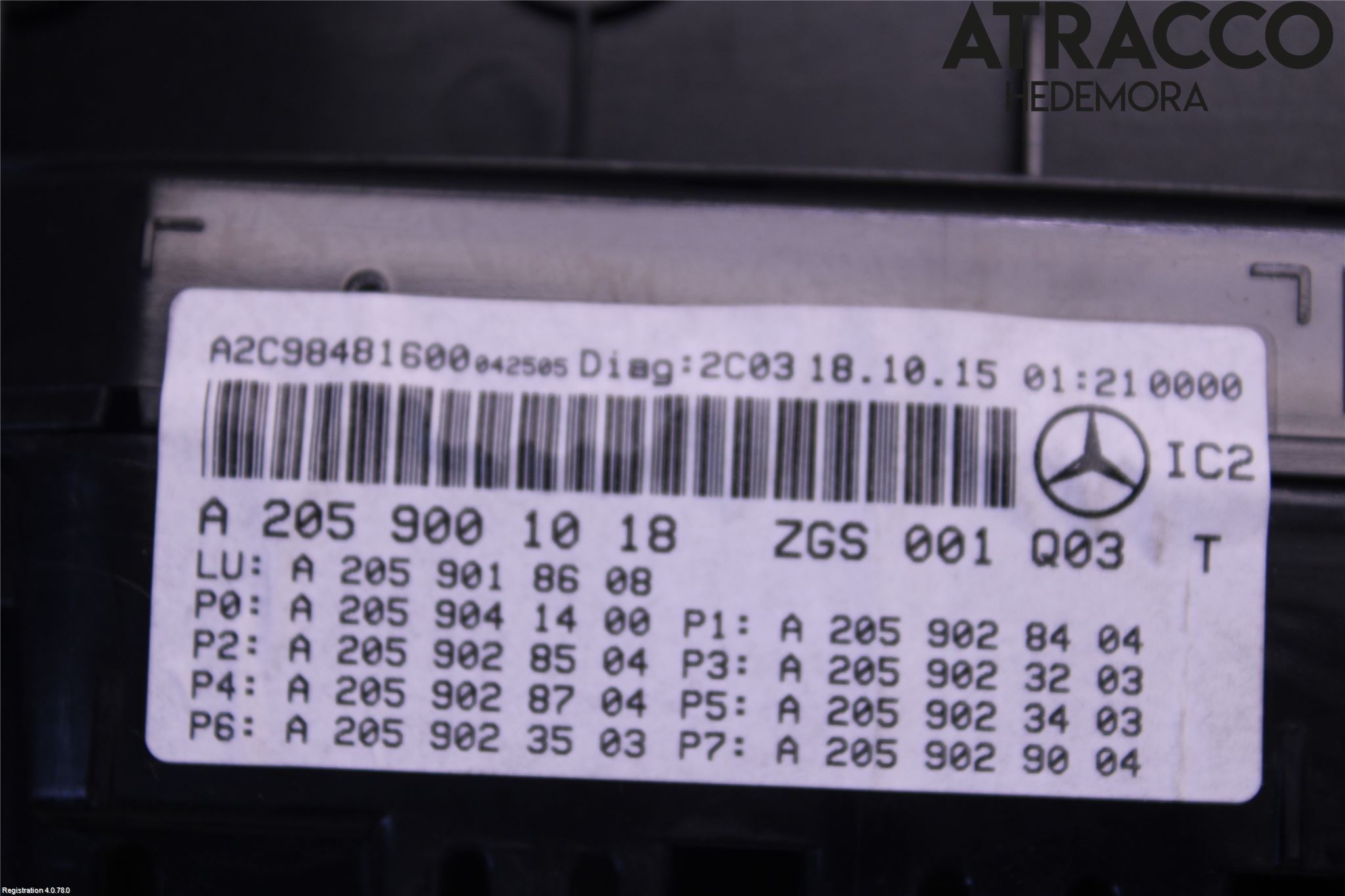 Mercedes-Benz MB C-KLASS (W205) 14-21 Instr Kombinert