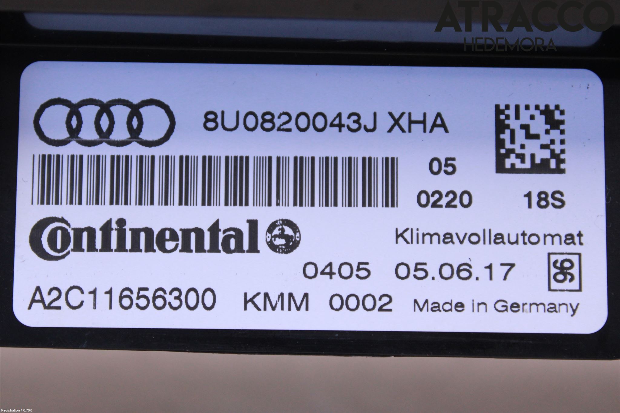 Audi Q3 8U 12-18 Varme Ac Betjening-Display