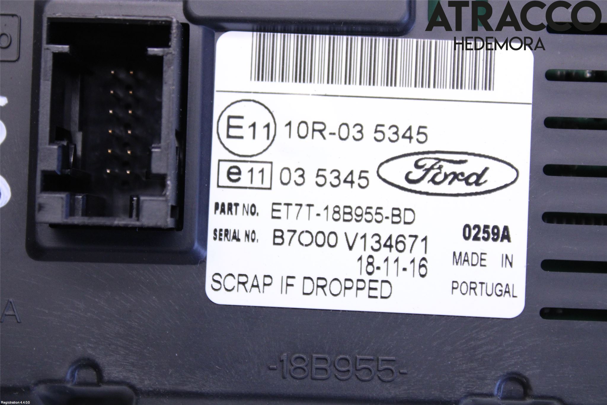 Ford TRANSIT/TOURNEO COURIER 13-23 Instr Skjerm Dvd-Gps-Ac-Tlf