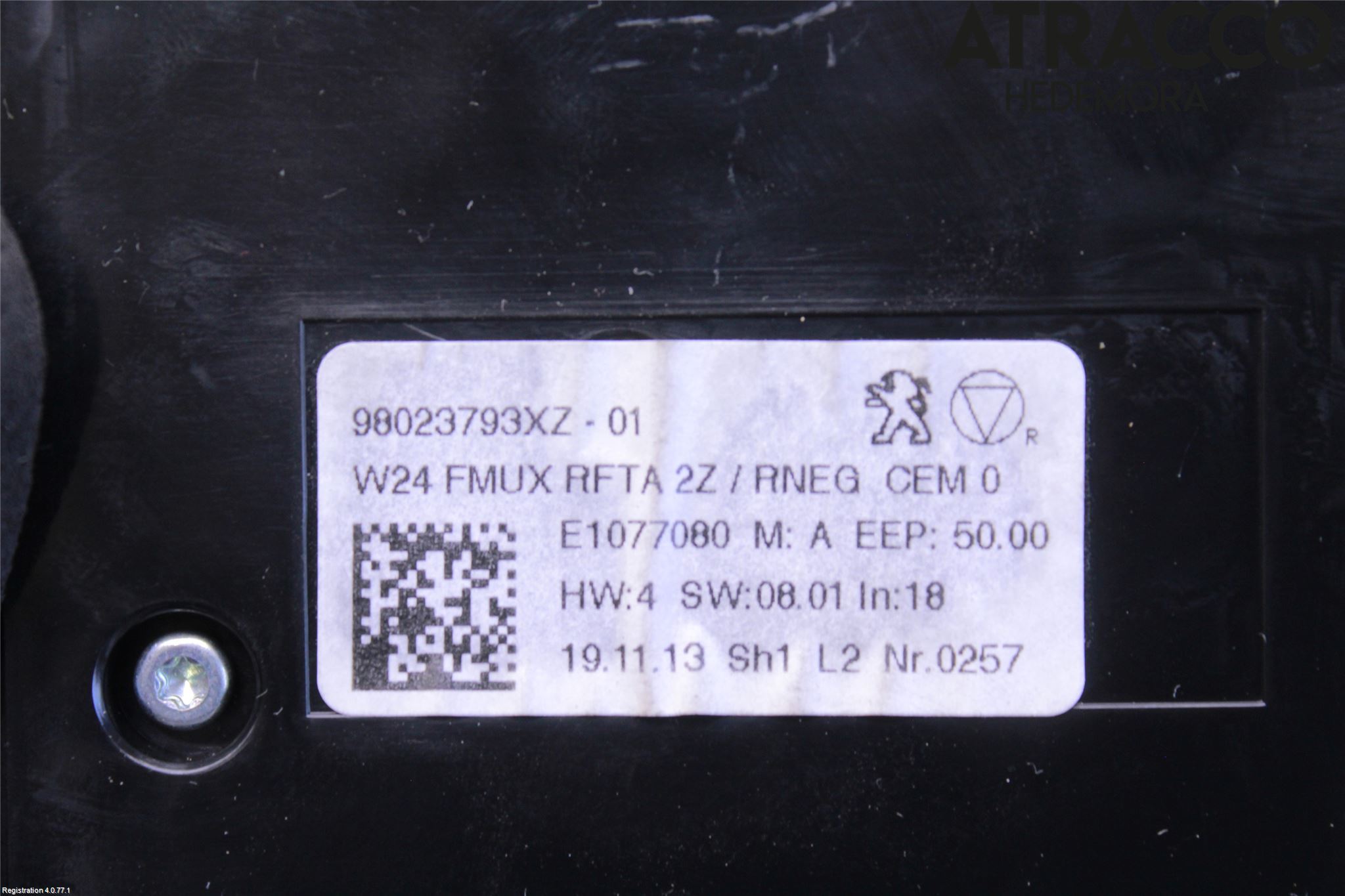 Peugeot 508 11-18 Varme Ac Betjening-Display
