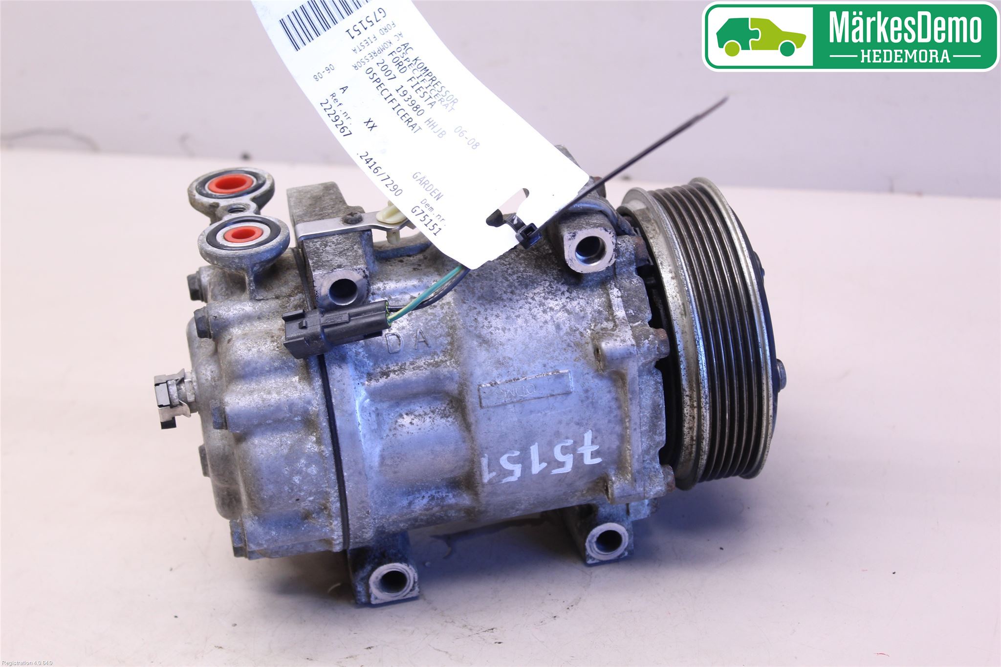 Ford FIESTA     06-08 Varme Ac Kompressor