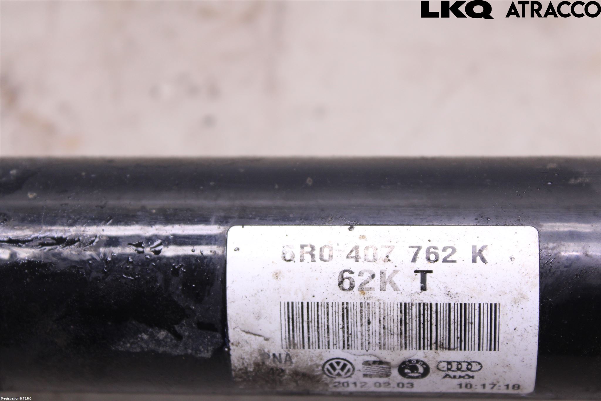 Volkswagen VW POLO 10-17 Drivaksel Foran Kompl Høyre