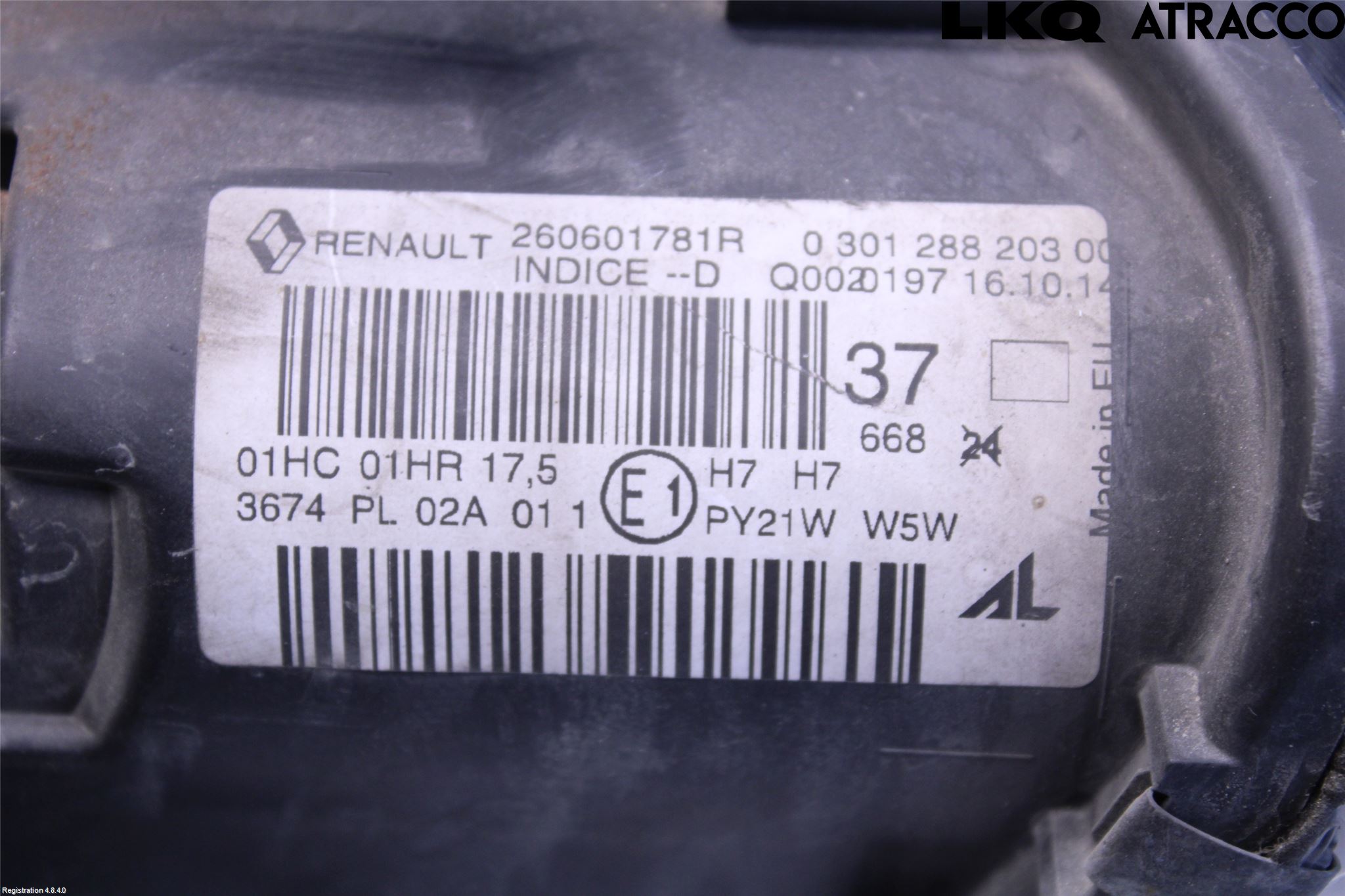 Renault MEGANE III 09-15 Frontlykt Venstre