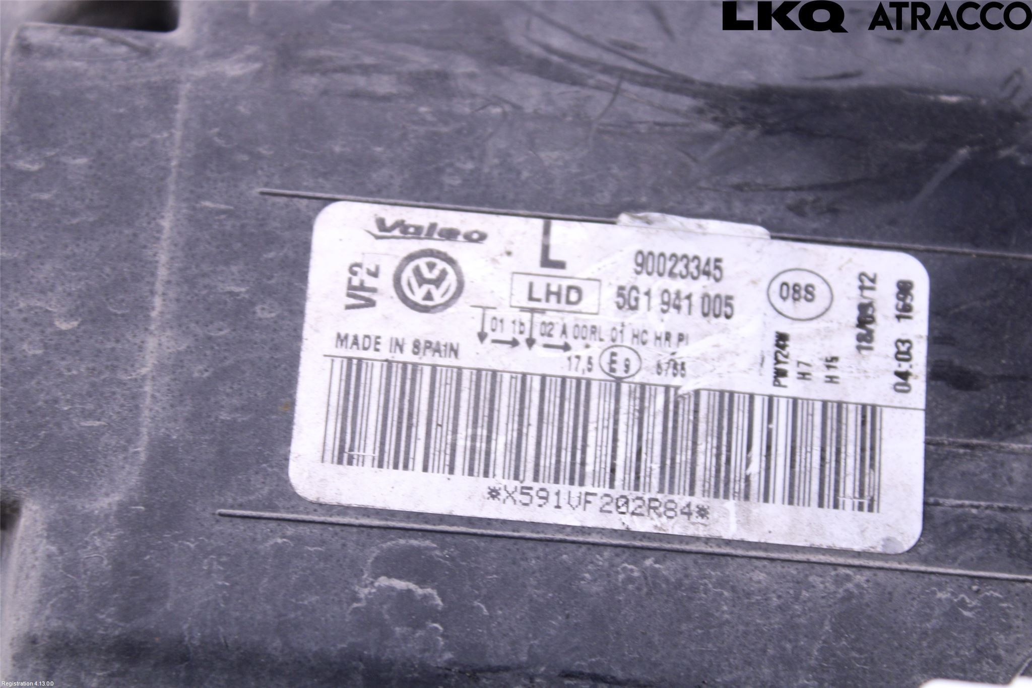 Volkswagen VW GOLF / E-GOLF VII 13-20 Frontlykt Venstre