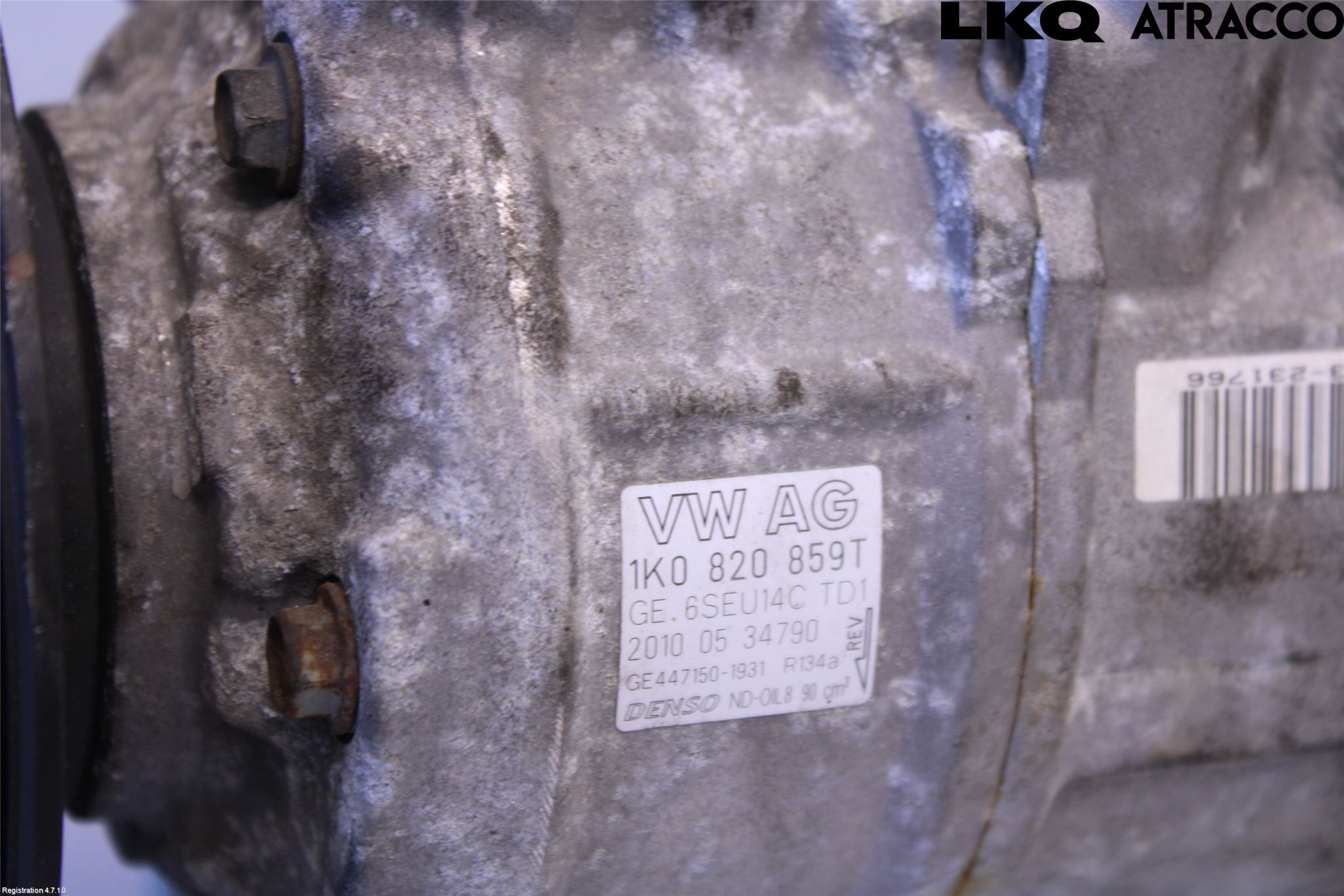 Volkswagen VW GOLF VI 09-13 Varme Ac Kompressor