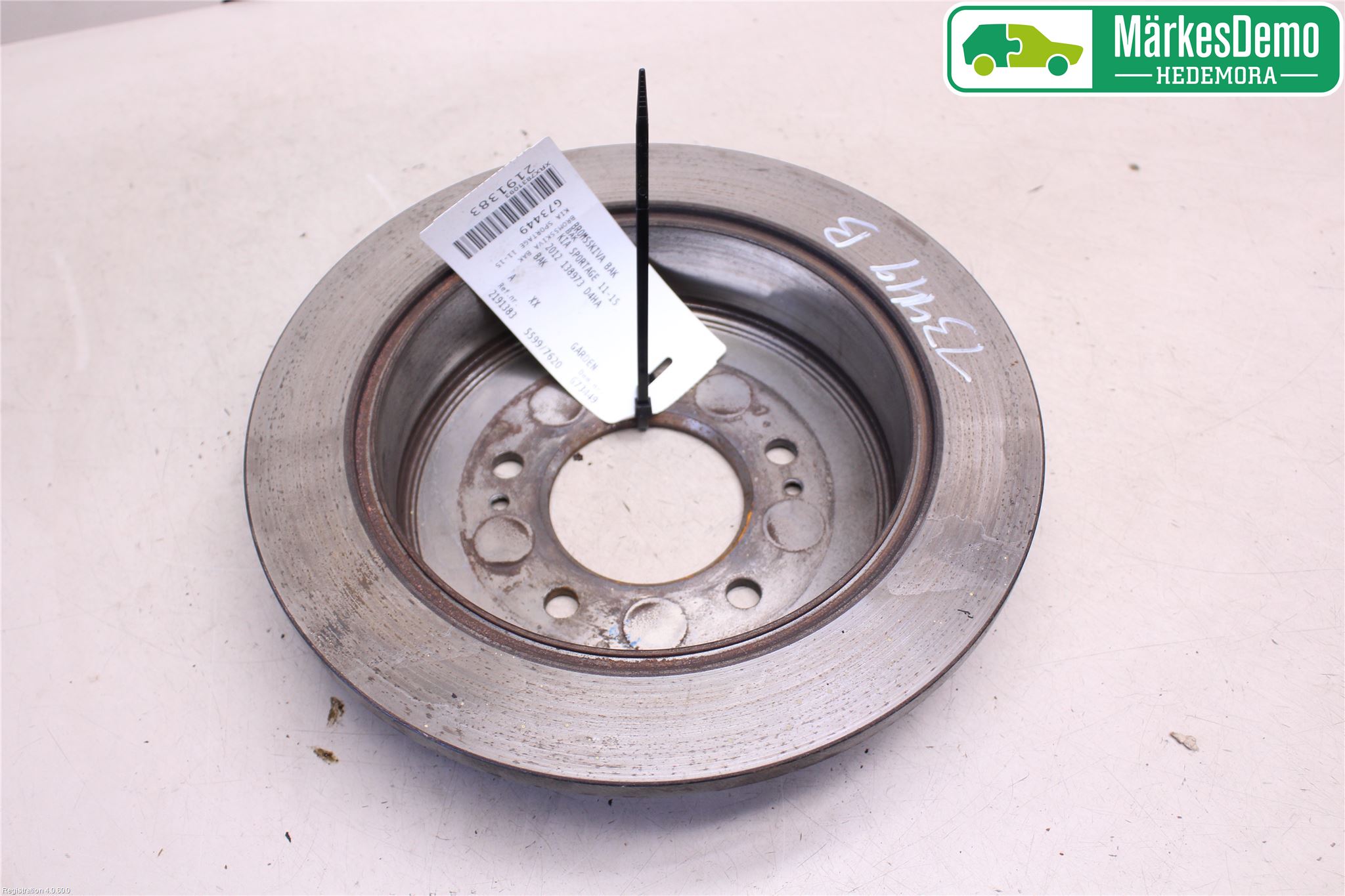 Kia SPORTAGE (SL) 11-15 Bremseskive Bak