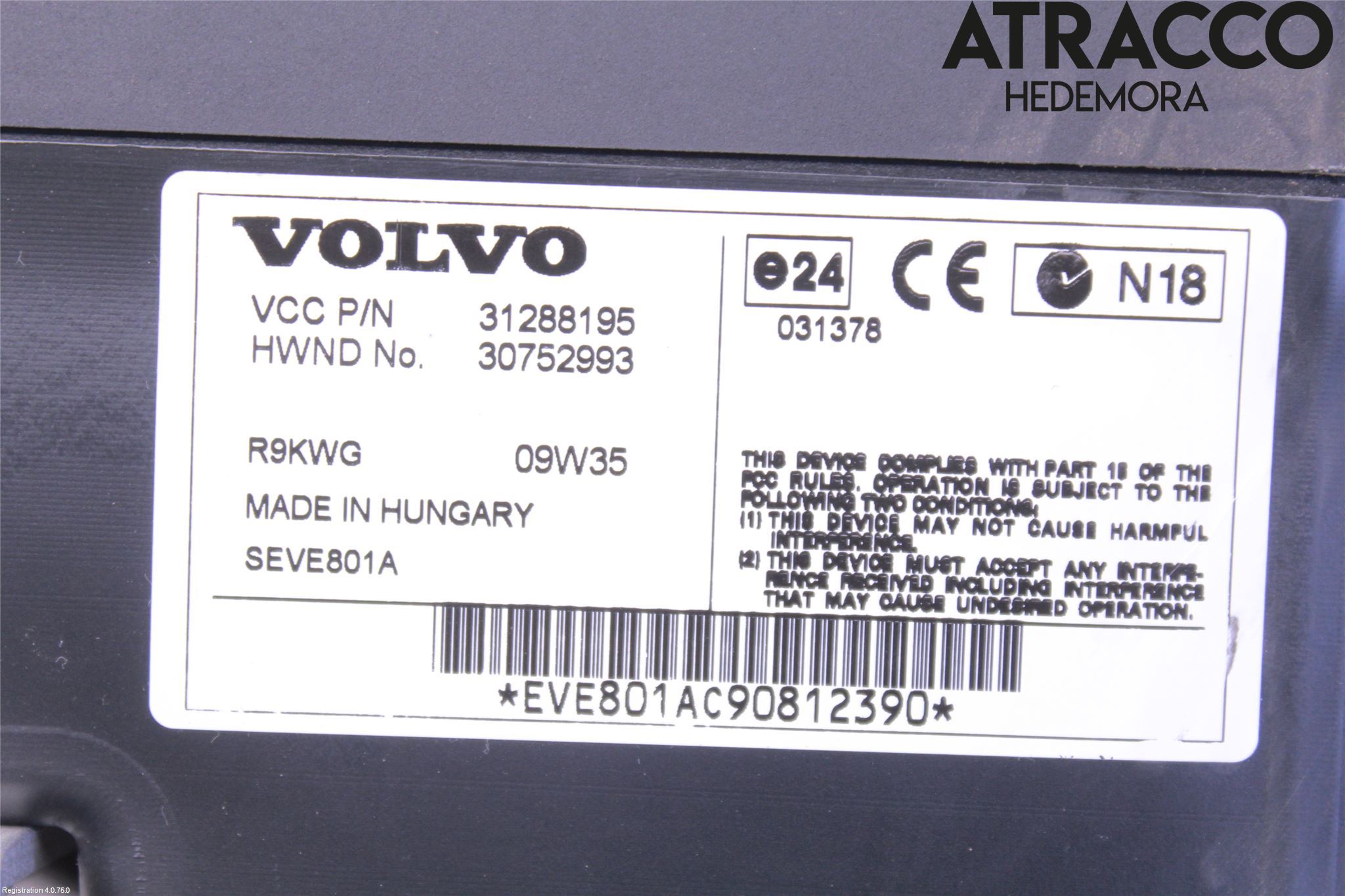 Volvo XC60 09-13 Innr Høyttaler