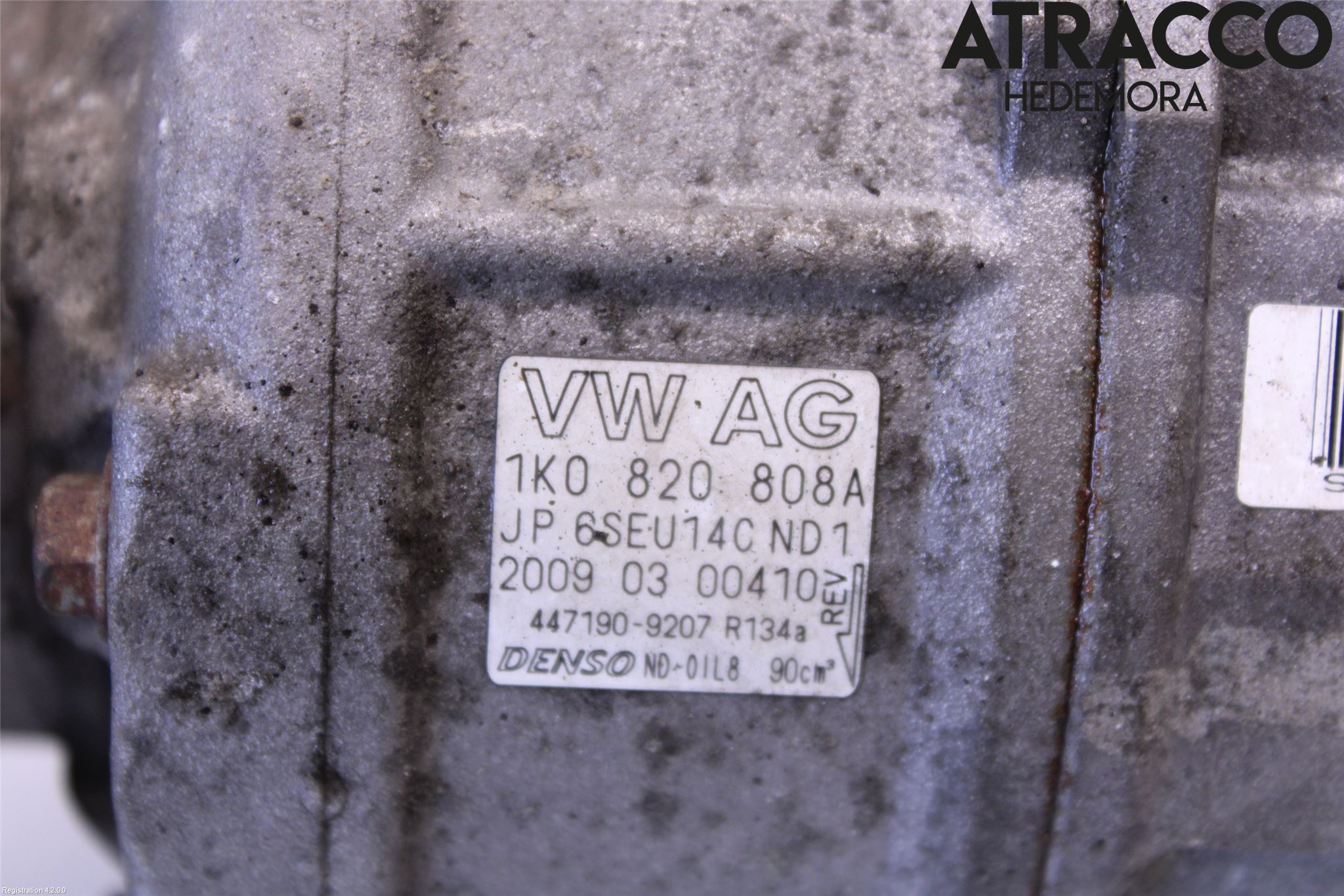 Volkswagen VW GOLF VI 09-13 Varme Ac Kompressor