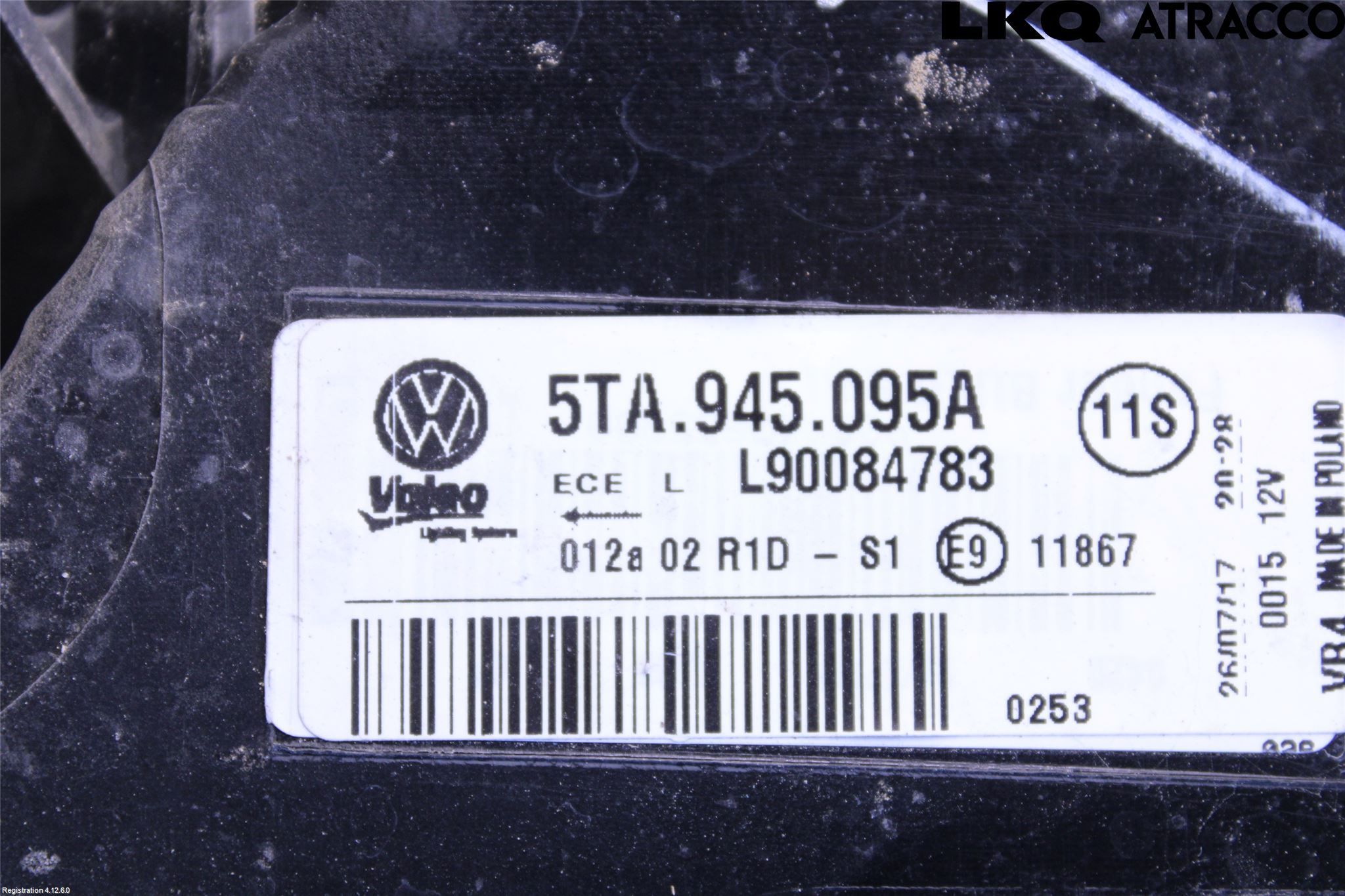 Volkswagen VW TOURAN 16- Baklykt Venstre