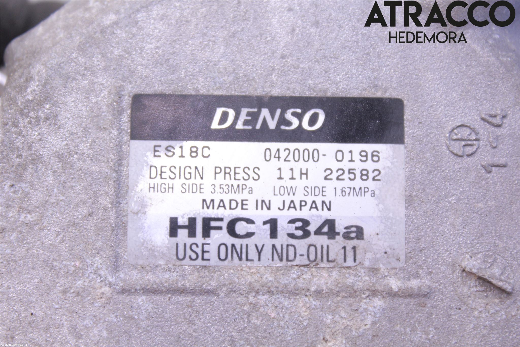 Toyota PRIUS NWH20 04-08 Varme Ac Kompressor