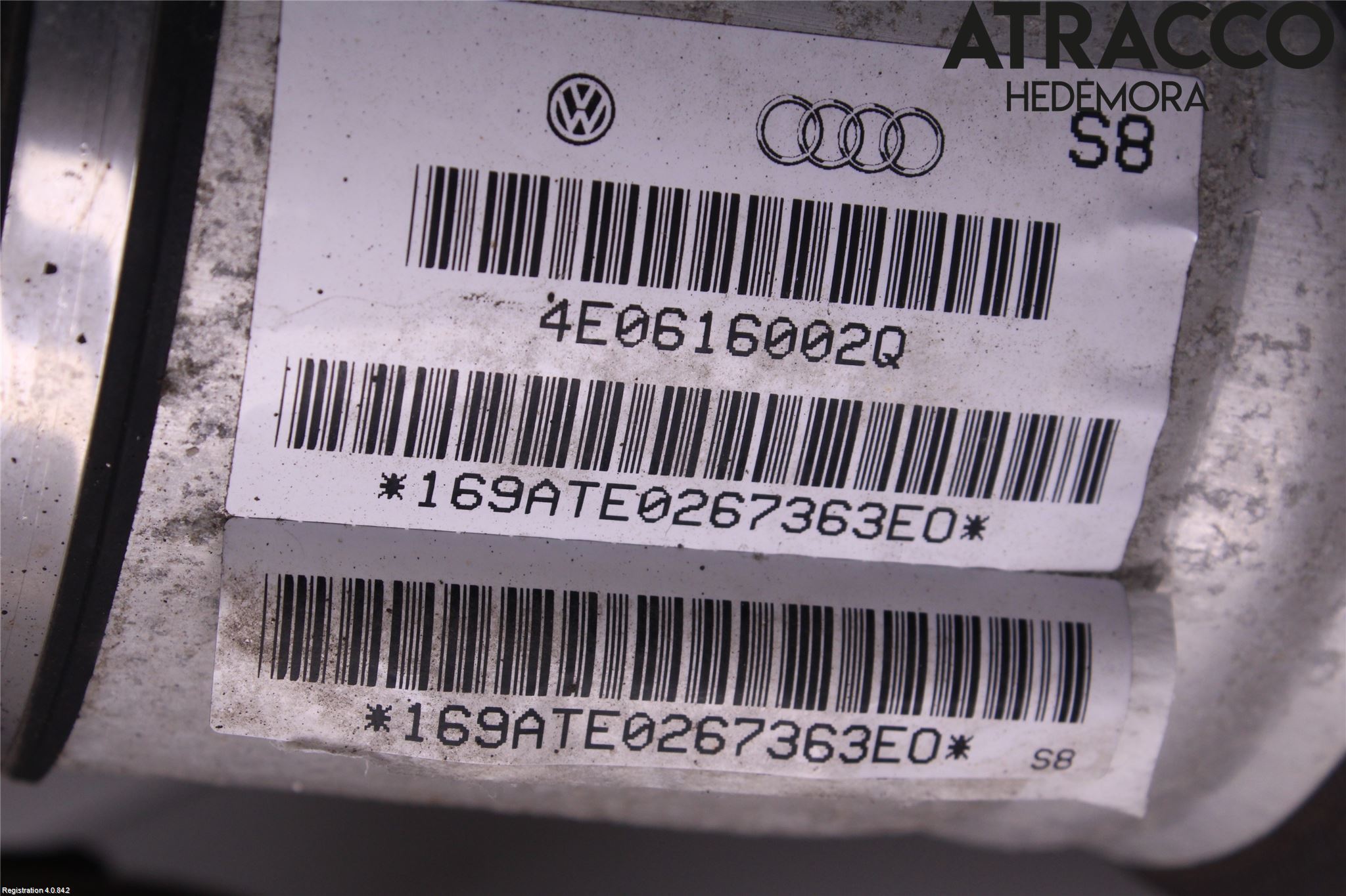 Audi A8/S8 4E  02-09 Nivåreg Belg - Luftpute