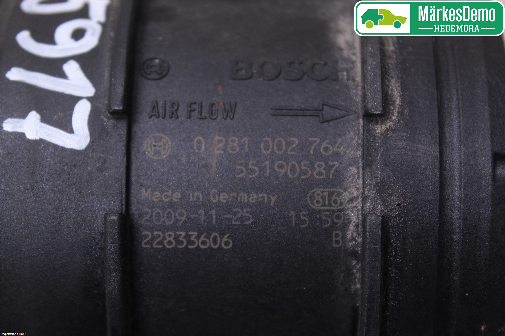 Saab 9-3 VER2/VER3 08-15 Inns Luftmassemåler