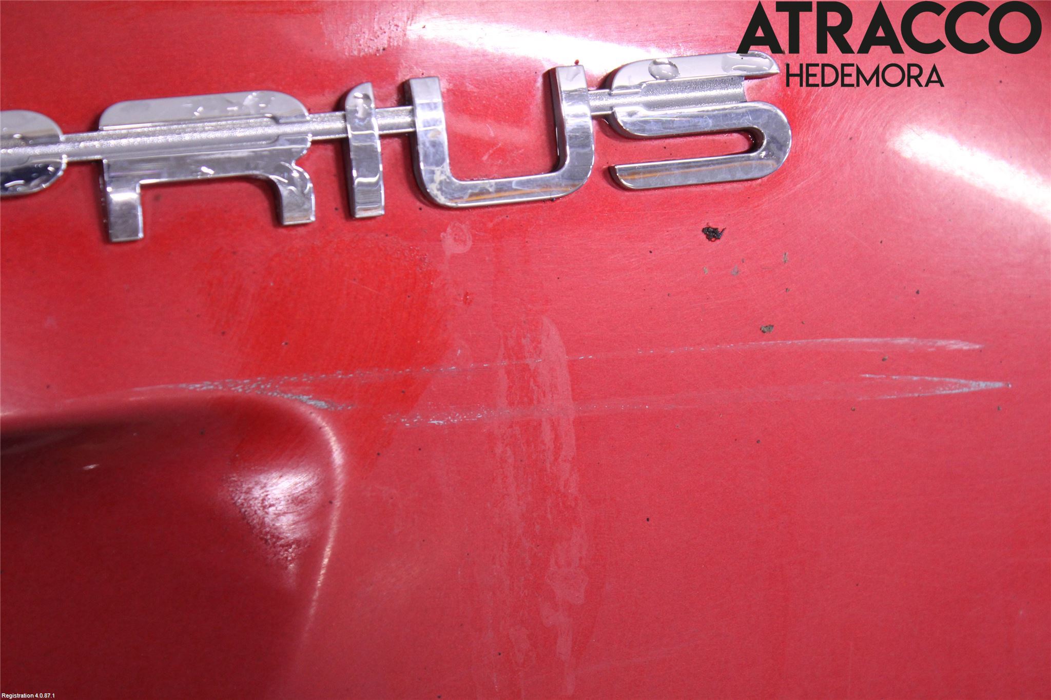 Toyota AURIS 13-19 Refleksplate - Skiltplate