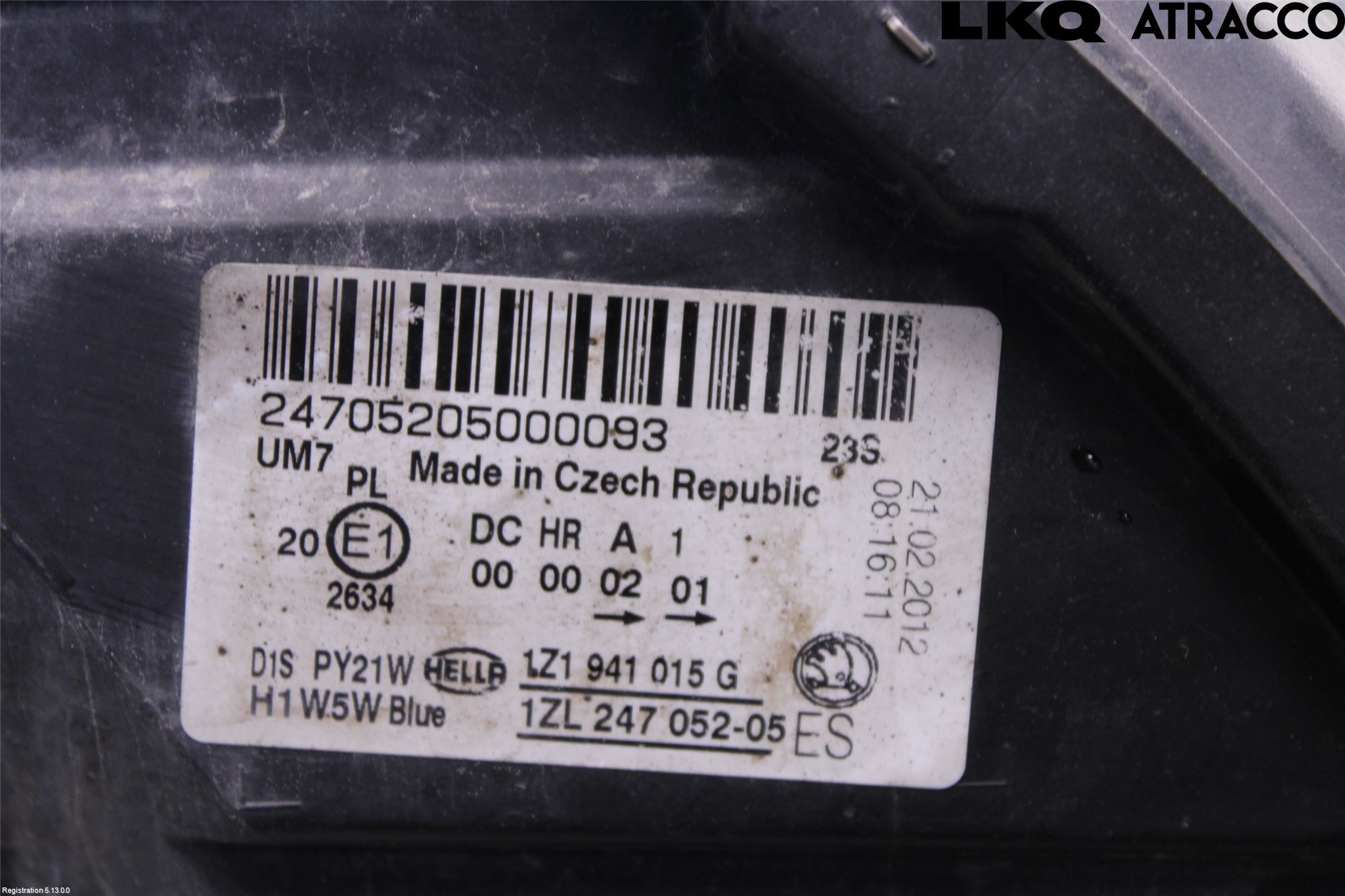 Skoda OCTAVIA (1Z) 05-13 Frontlykt Venstre