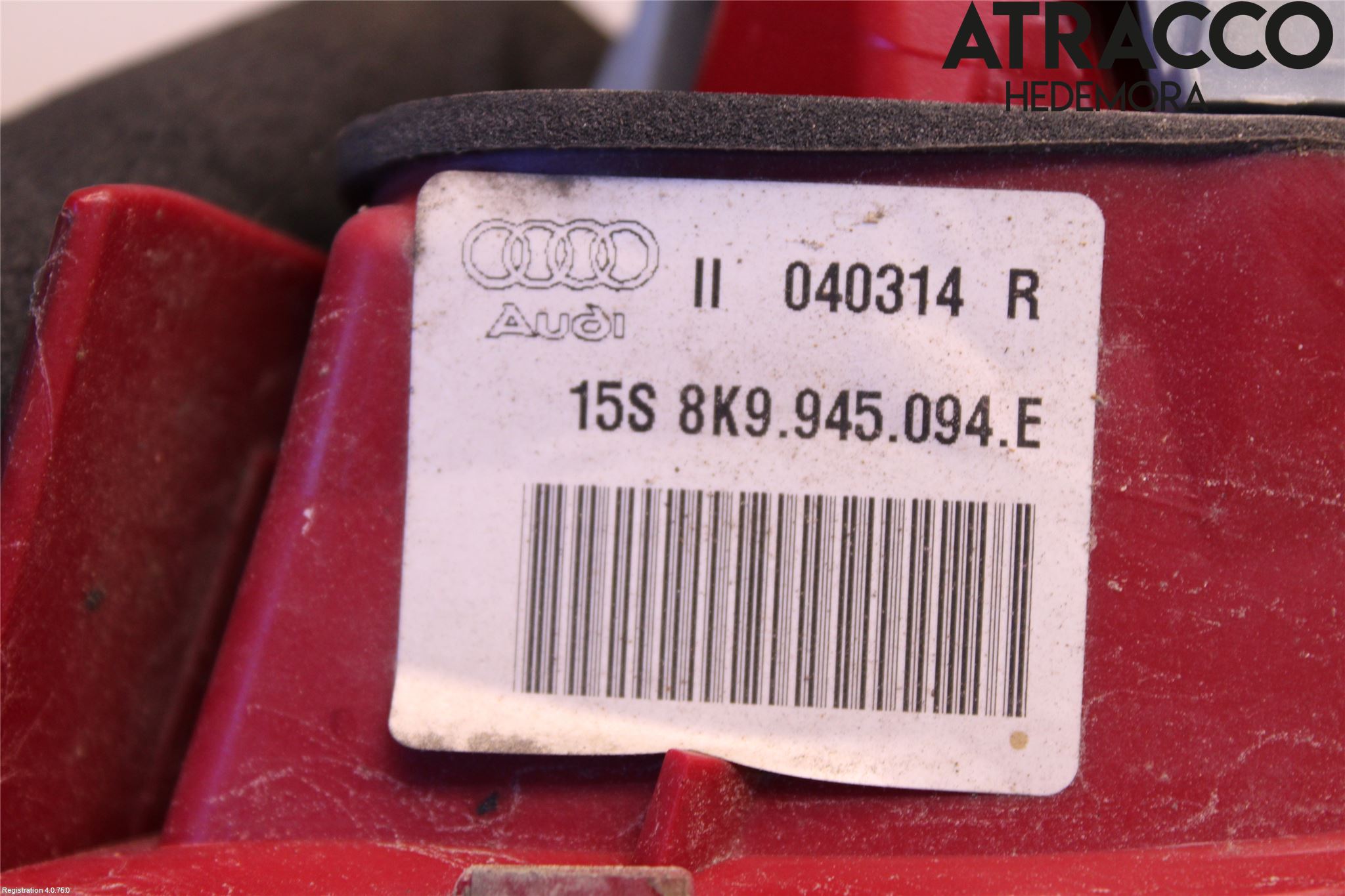 Audi A4 12-15 Baklykt Høyre  På Luke(Indre)