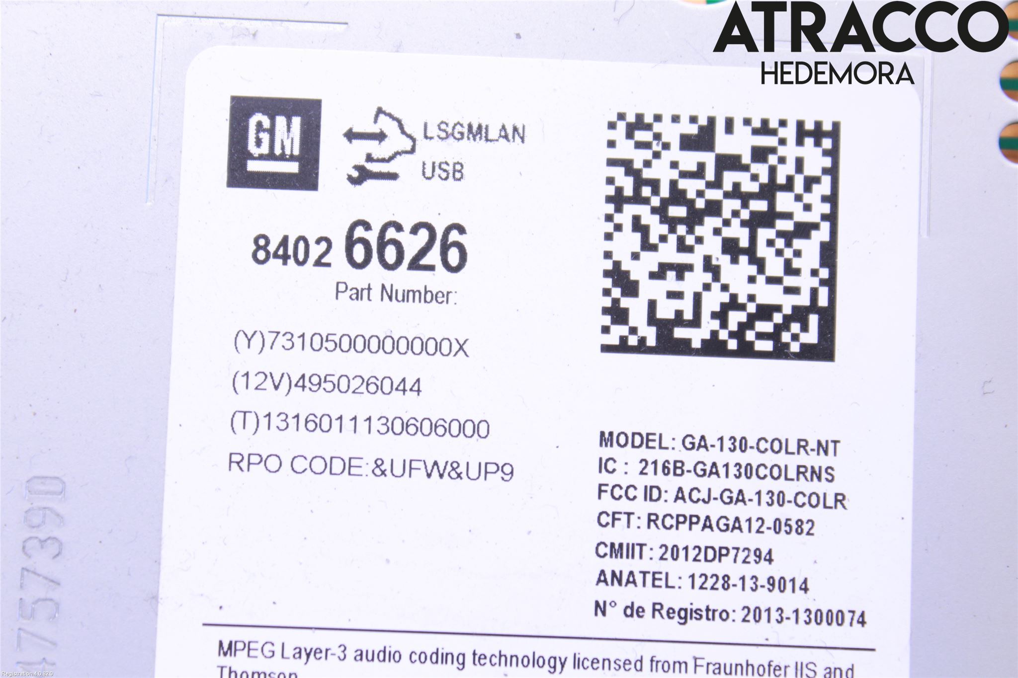 Opel MOKKA 13-20 Stereo Radio Med Cd