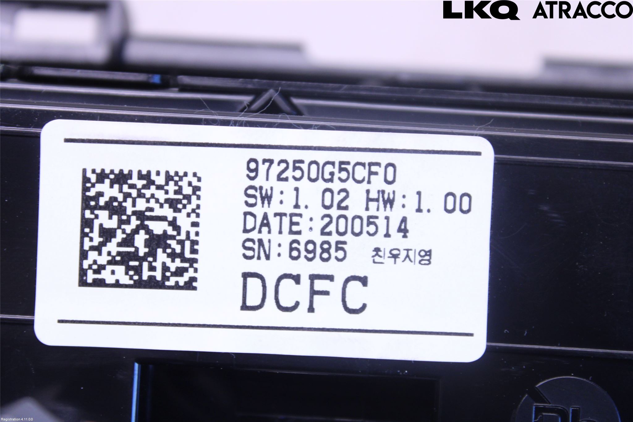Kia NIRO (DE) 17-22 Varme Ac Betjening-Display