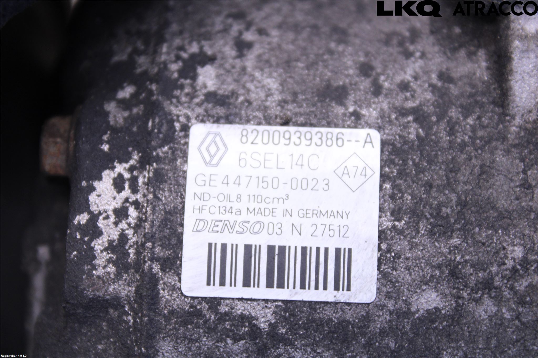 Renault MEGANE III 09-15 Varme Ac Kompressor