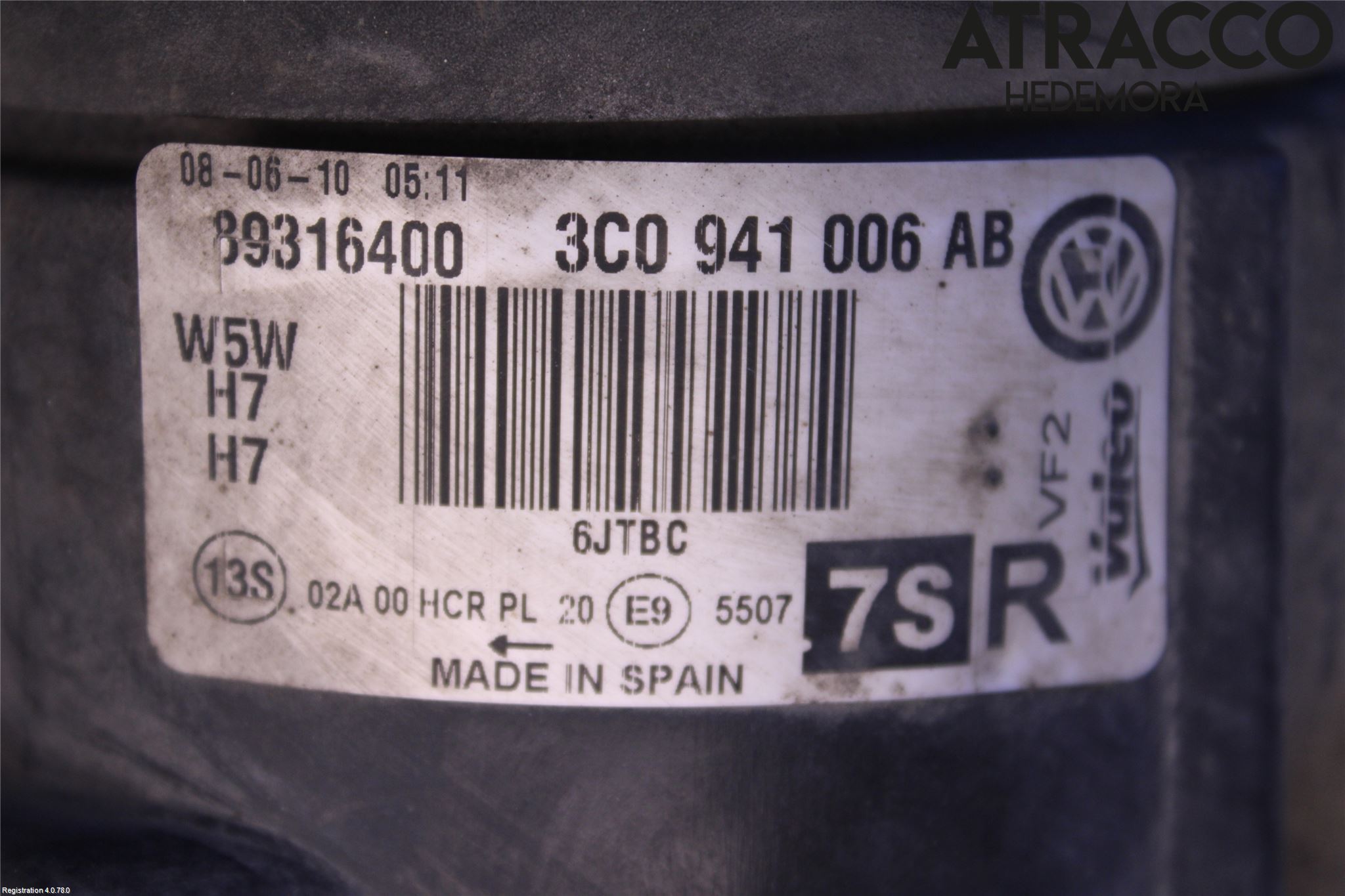 Volkswagen VW PASSAT 05-11 Frontlykt Høyre