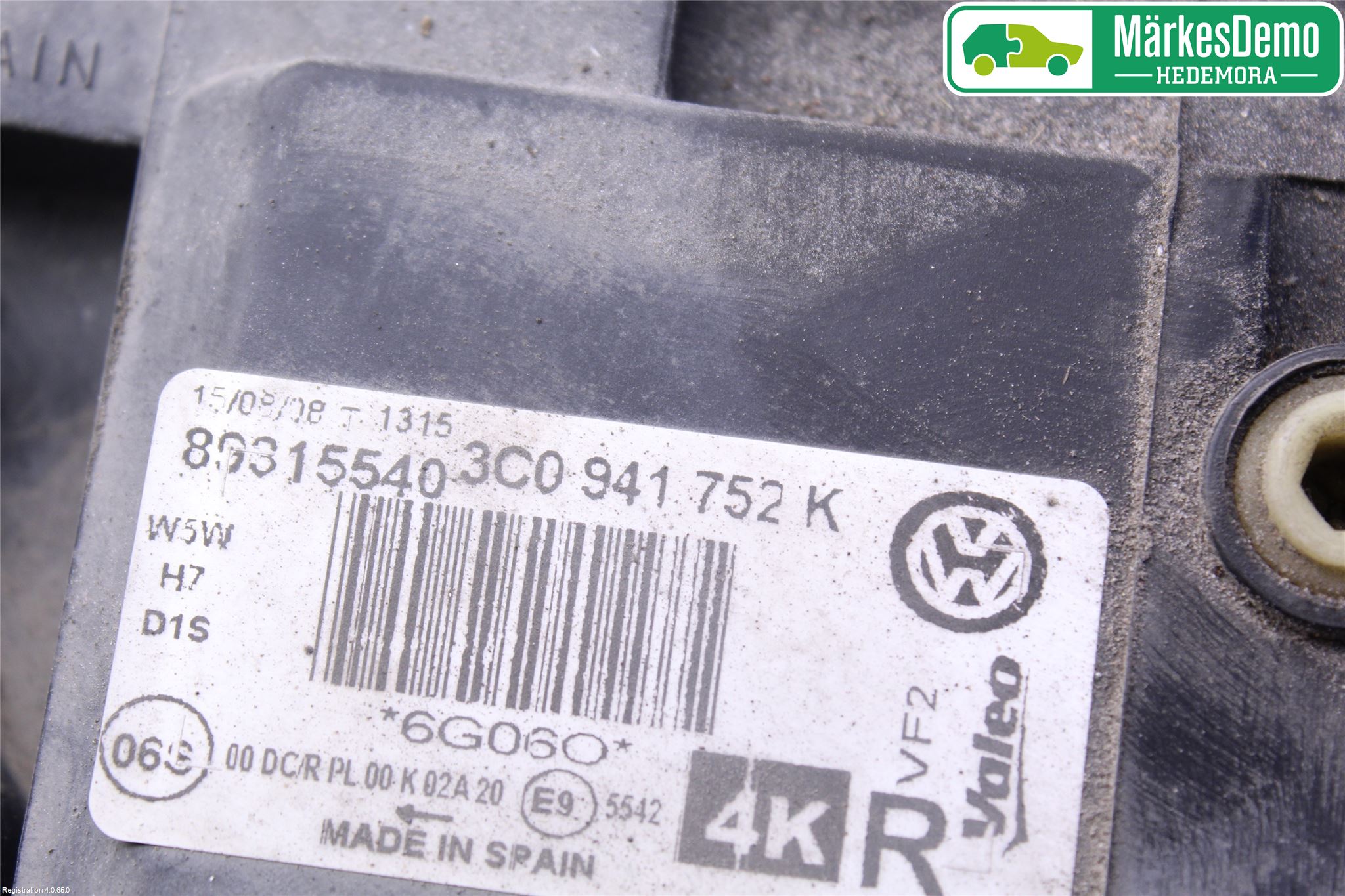 Volkswagen VW PASSAT 05-11 Frontlykt Høyre