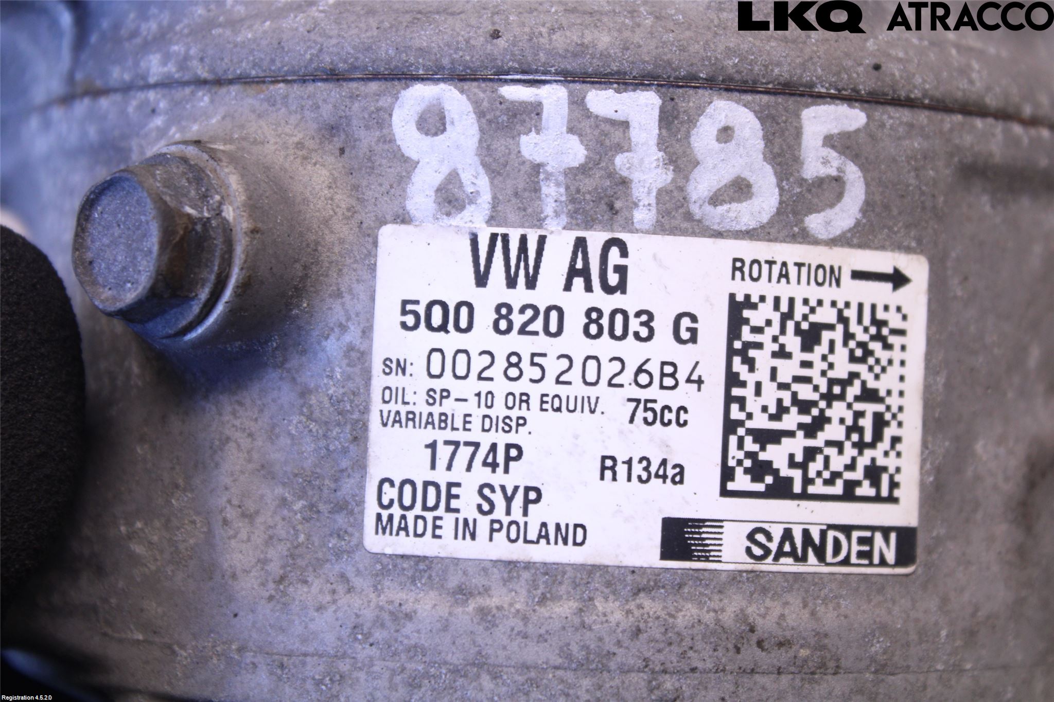 Volkswagen VW CADDY 16-20 Varme Ac Kompressor