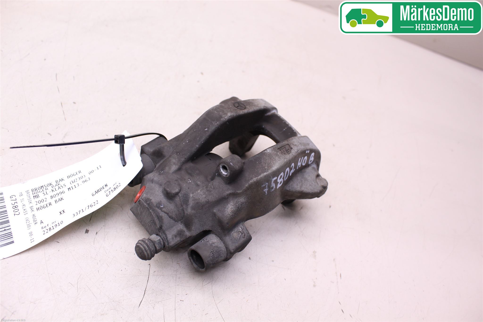 Mercedes-Benz MB SL-KLASS (R230) 00-11 Bremsecaliper Bak Høyre