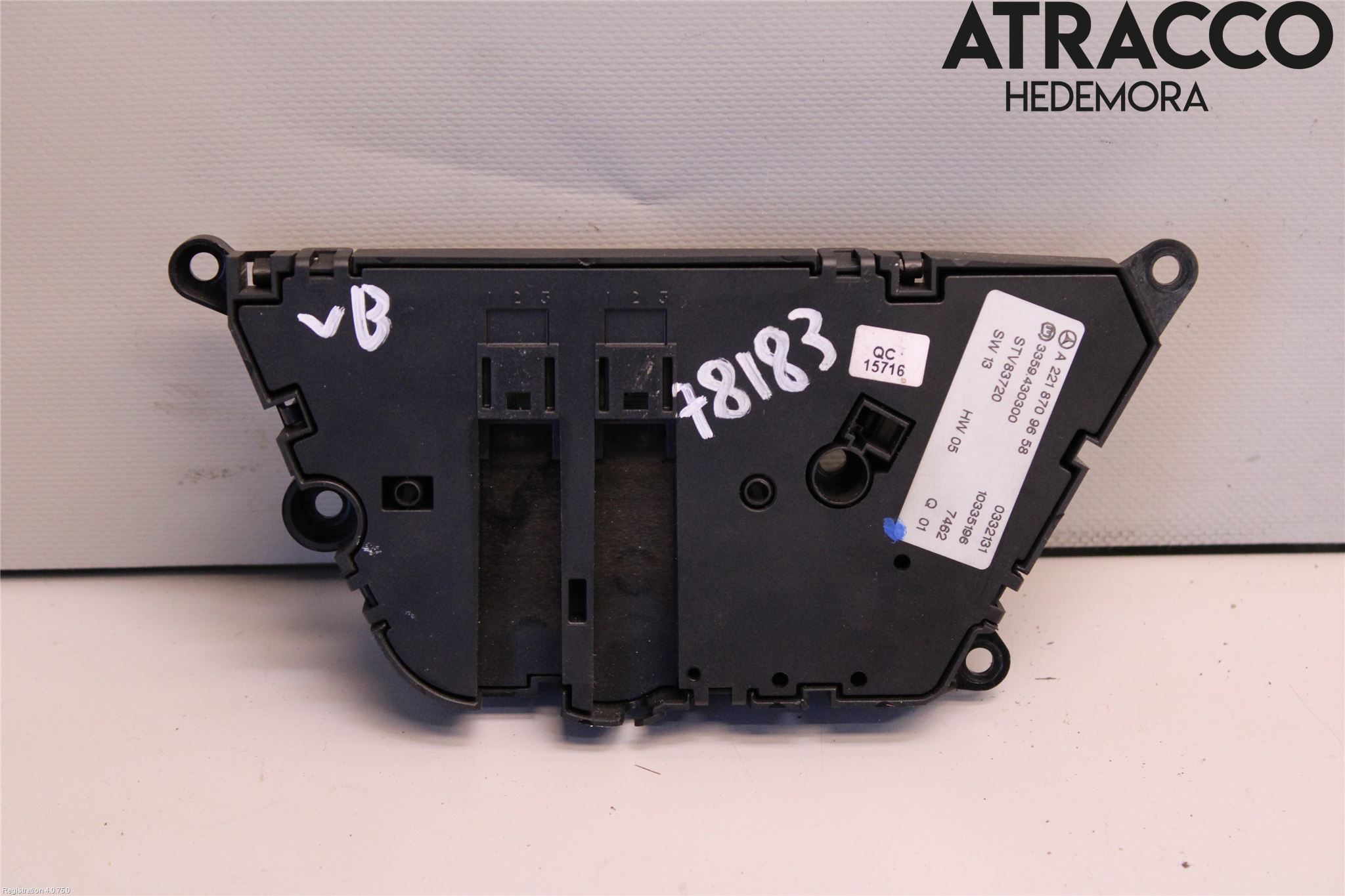 Mercedes-Benz MB S-KLASS (W221) 05-13 Bryter Sete Regulering