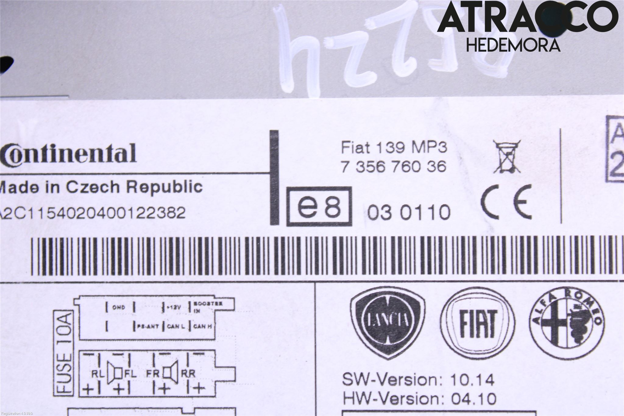 Fiat PANDA 12- Stereo Radio Med Cd