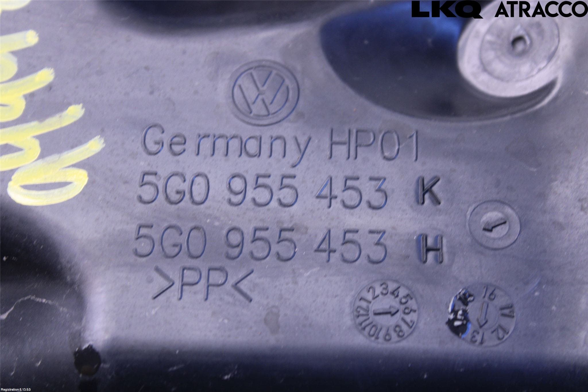Volkswagen VW GOLF / E-GOLF VII 13-20 Spylerbeholder Frontrute-Lykte