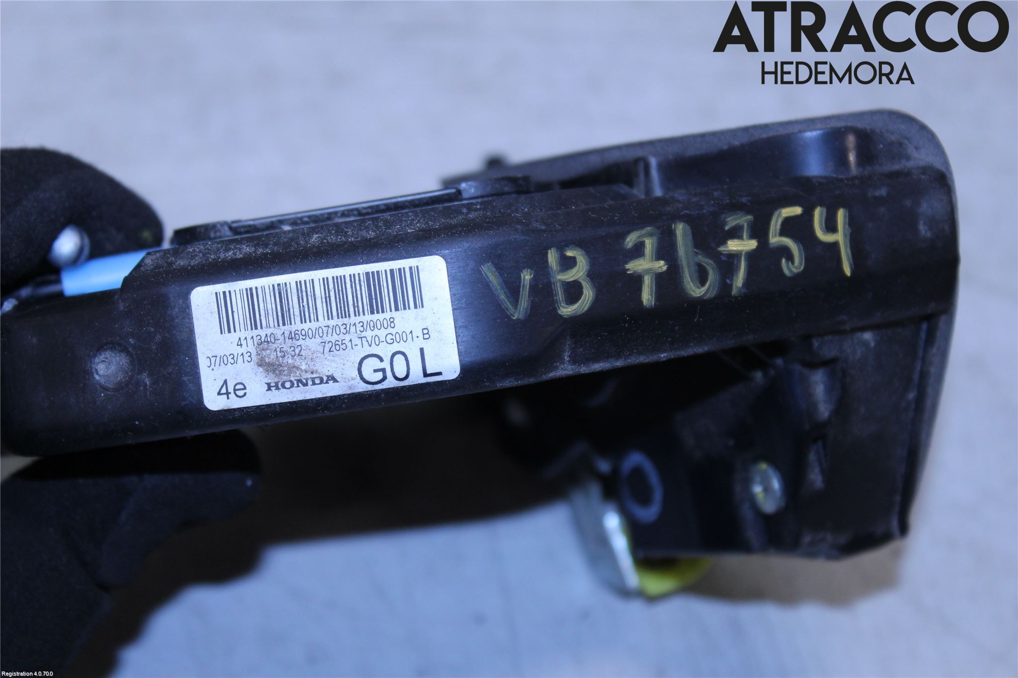 Honda CIVIC 12-16 Dørlås - Låsekasse