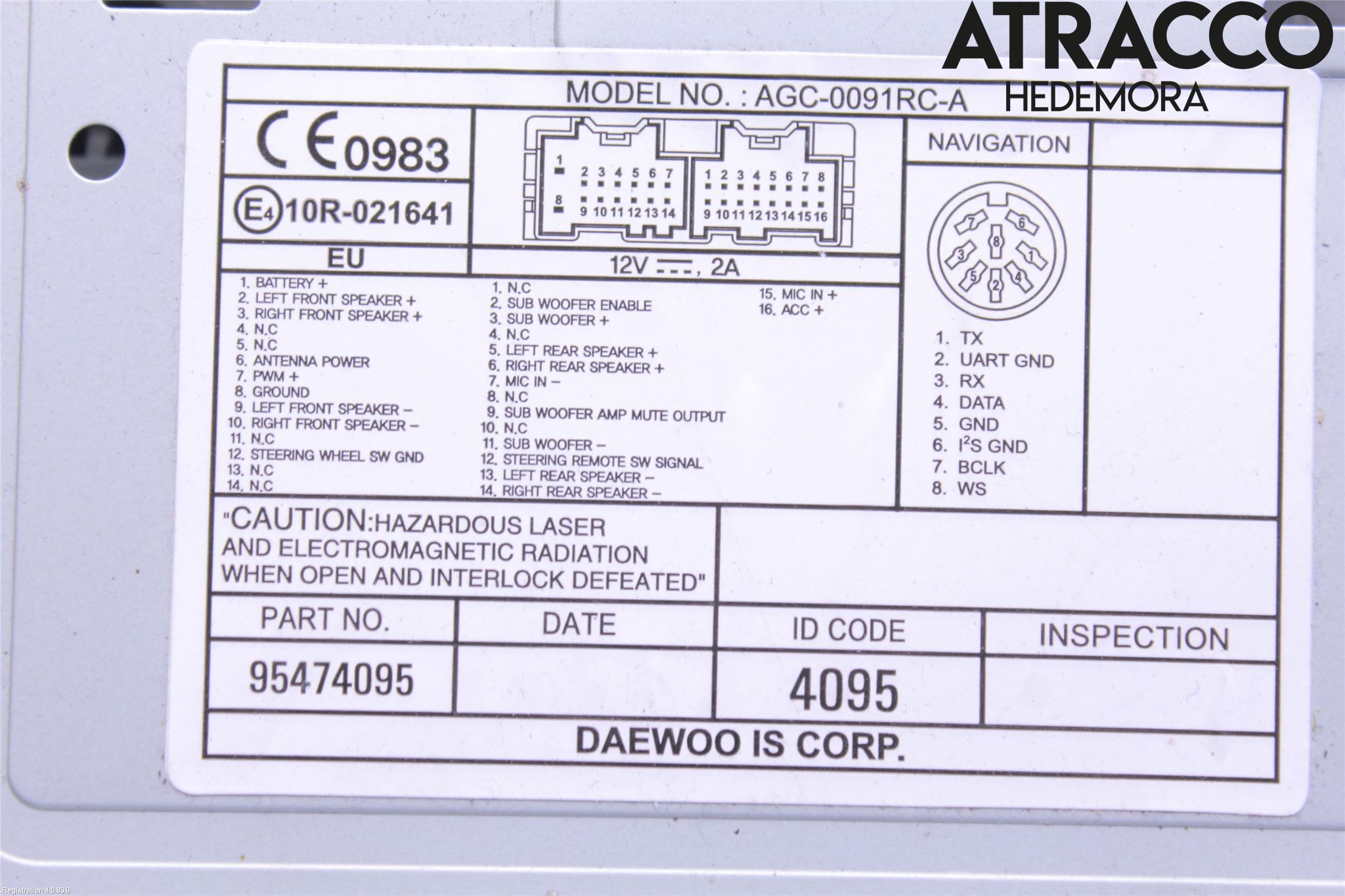 Chevrolet CAPTIVA Stereo Radio Med Cd