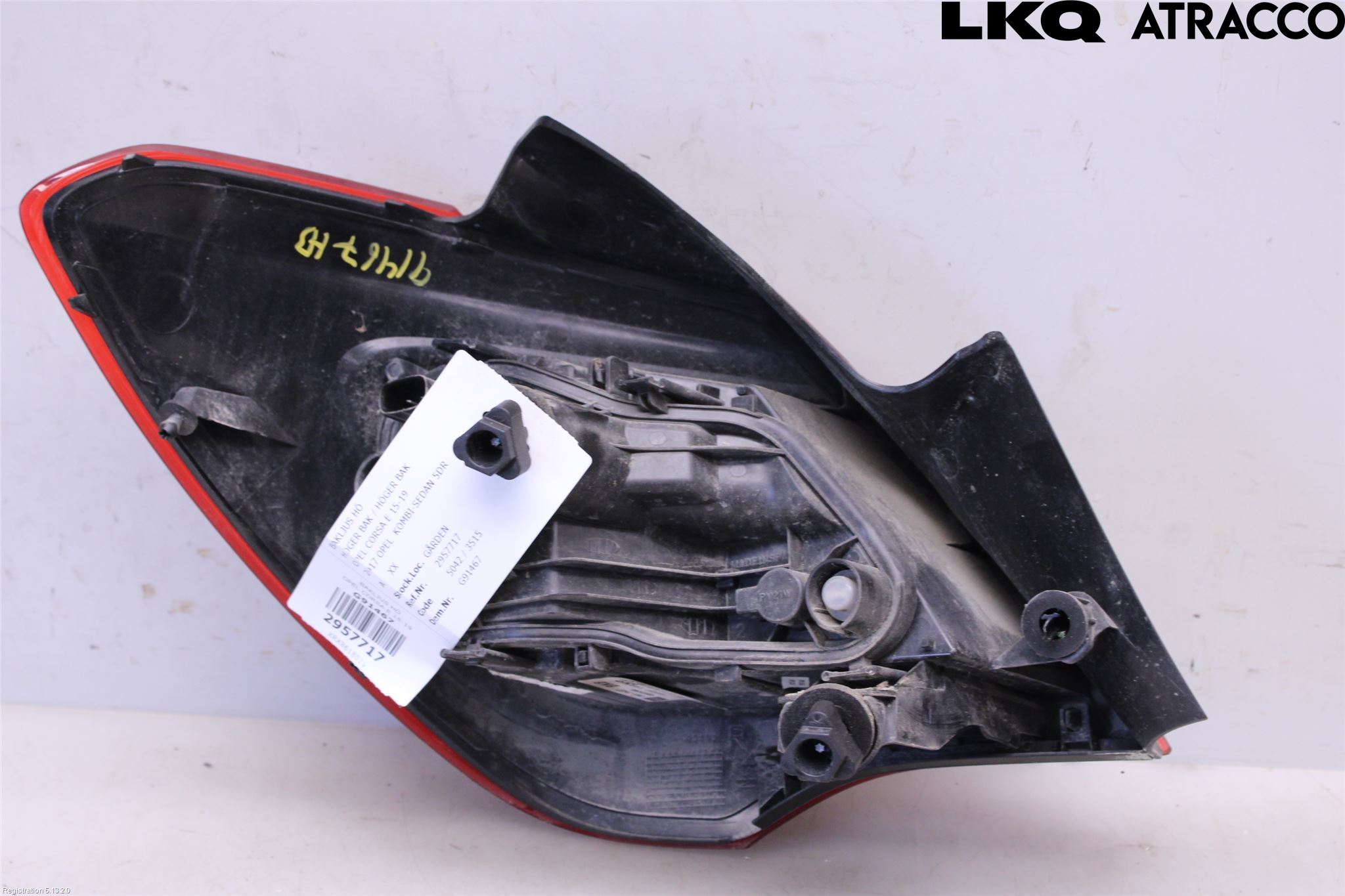 Opel CORSA E 15-19 Baklykt Høyre