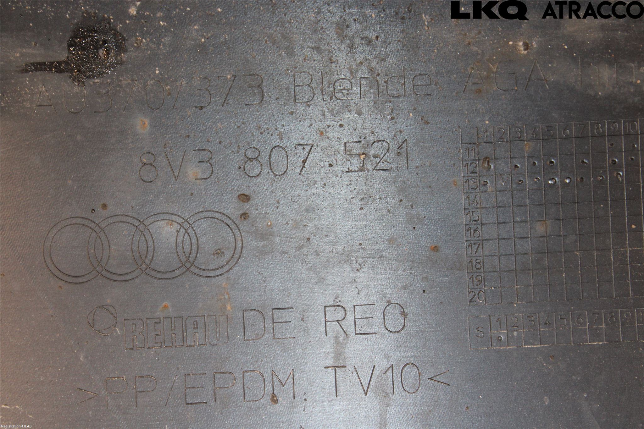 Audi A3/S3 8V 13-20 Støtfanger Bak Midt Del