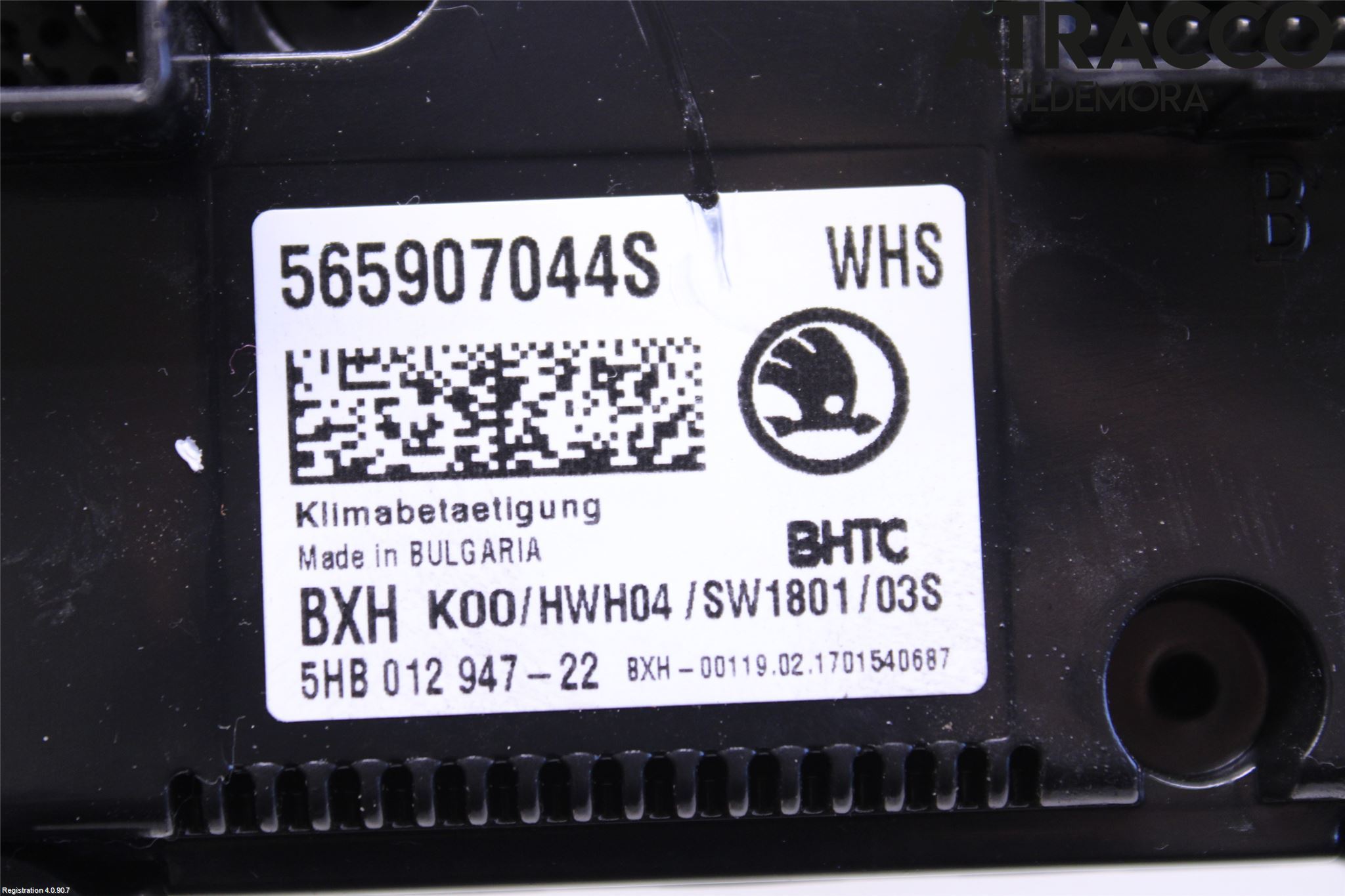 Skoda KODIAQ 17-24 Varme Ac Betjening-Display