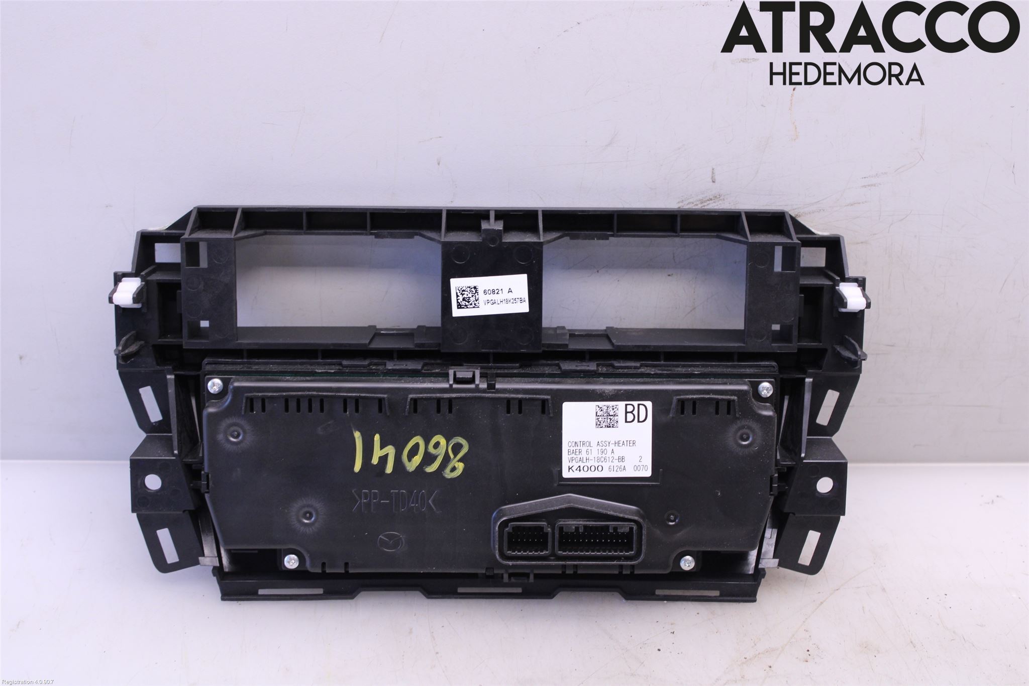 Mazda 3 III 14-19 Varme Ac Betjening-Display